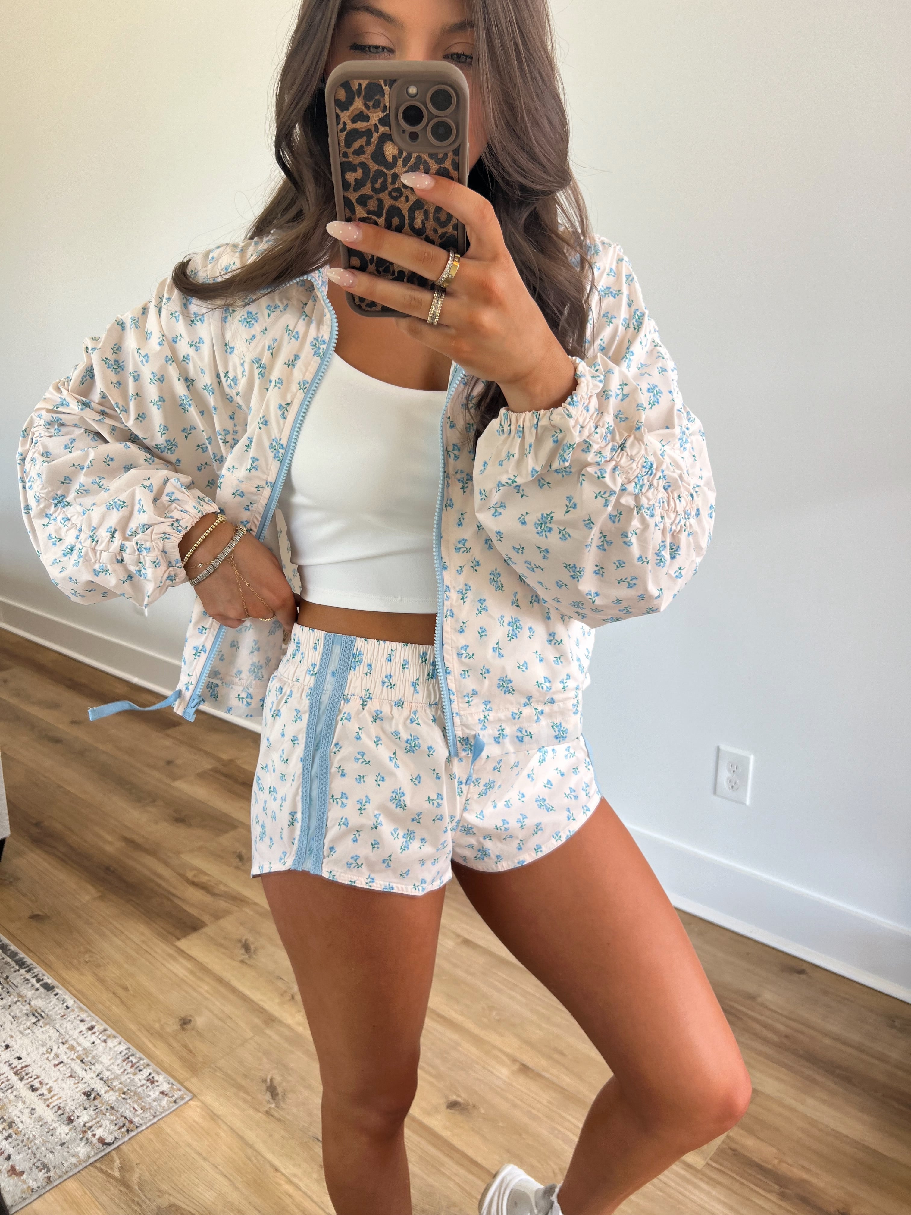 Dainty Floral Wind Breaker Set