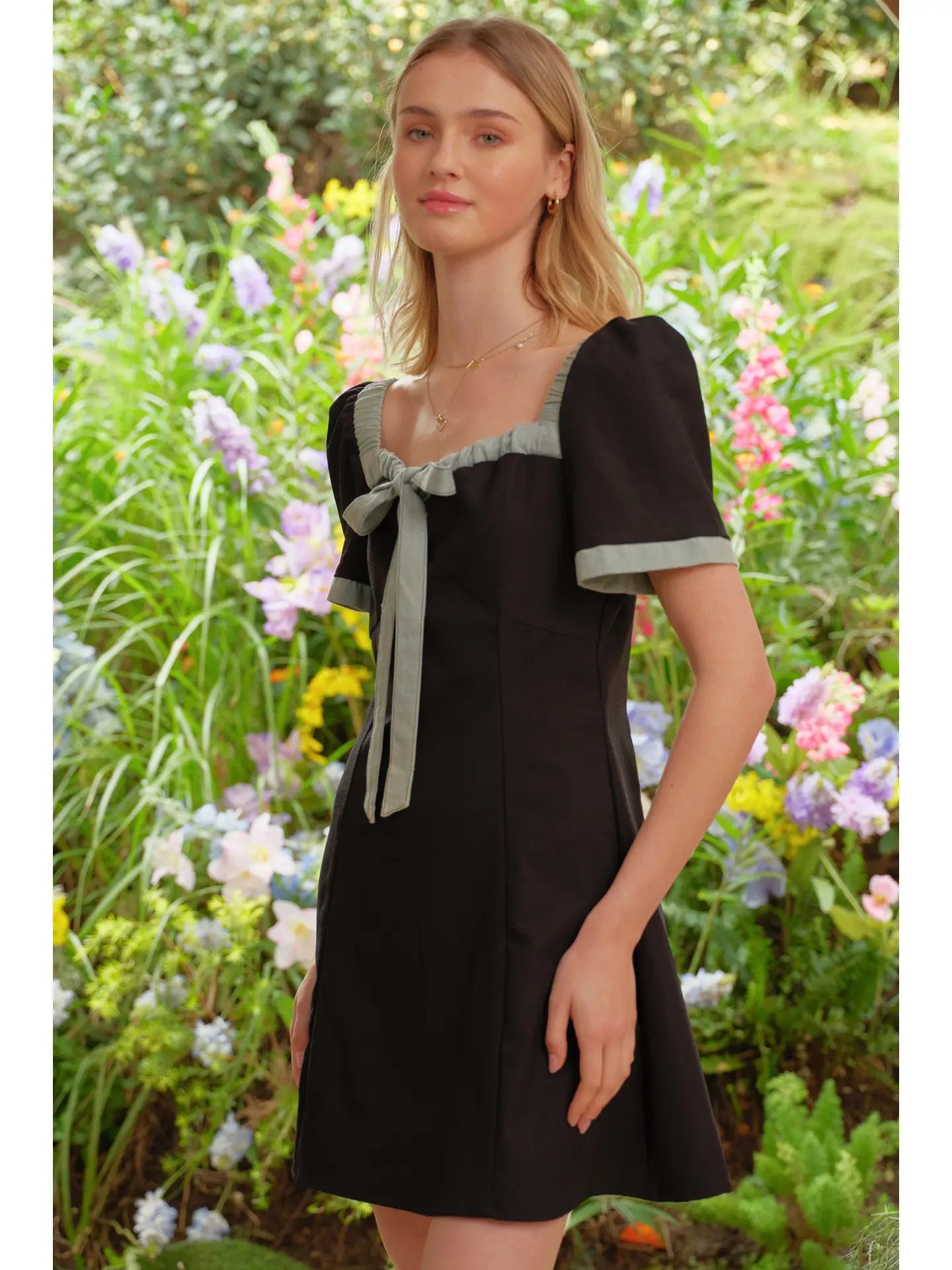 Blackberry Bow Mini Dress