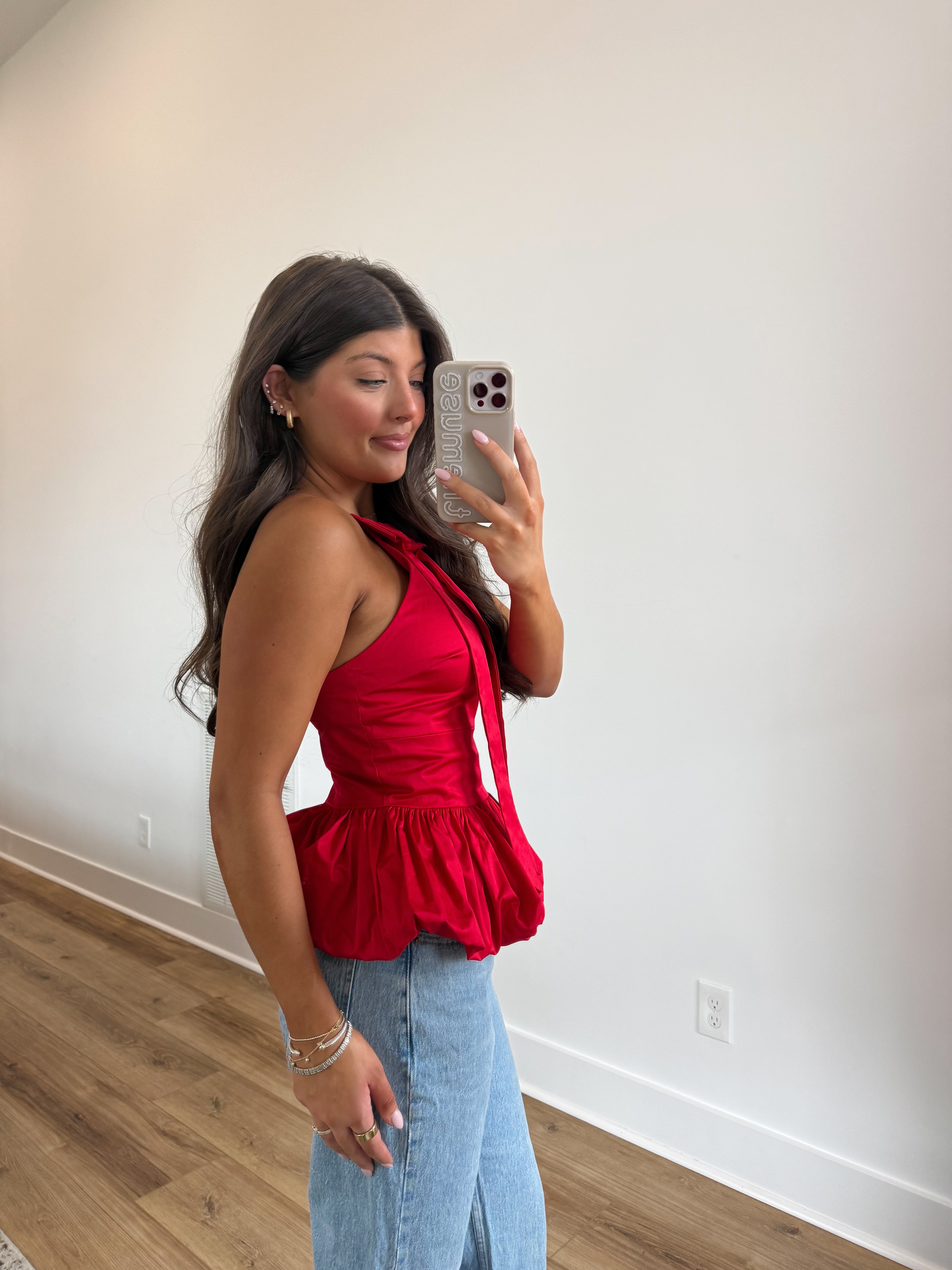 The Holiday Ribbon Top (Red)