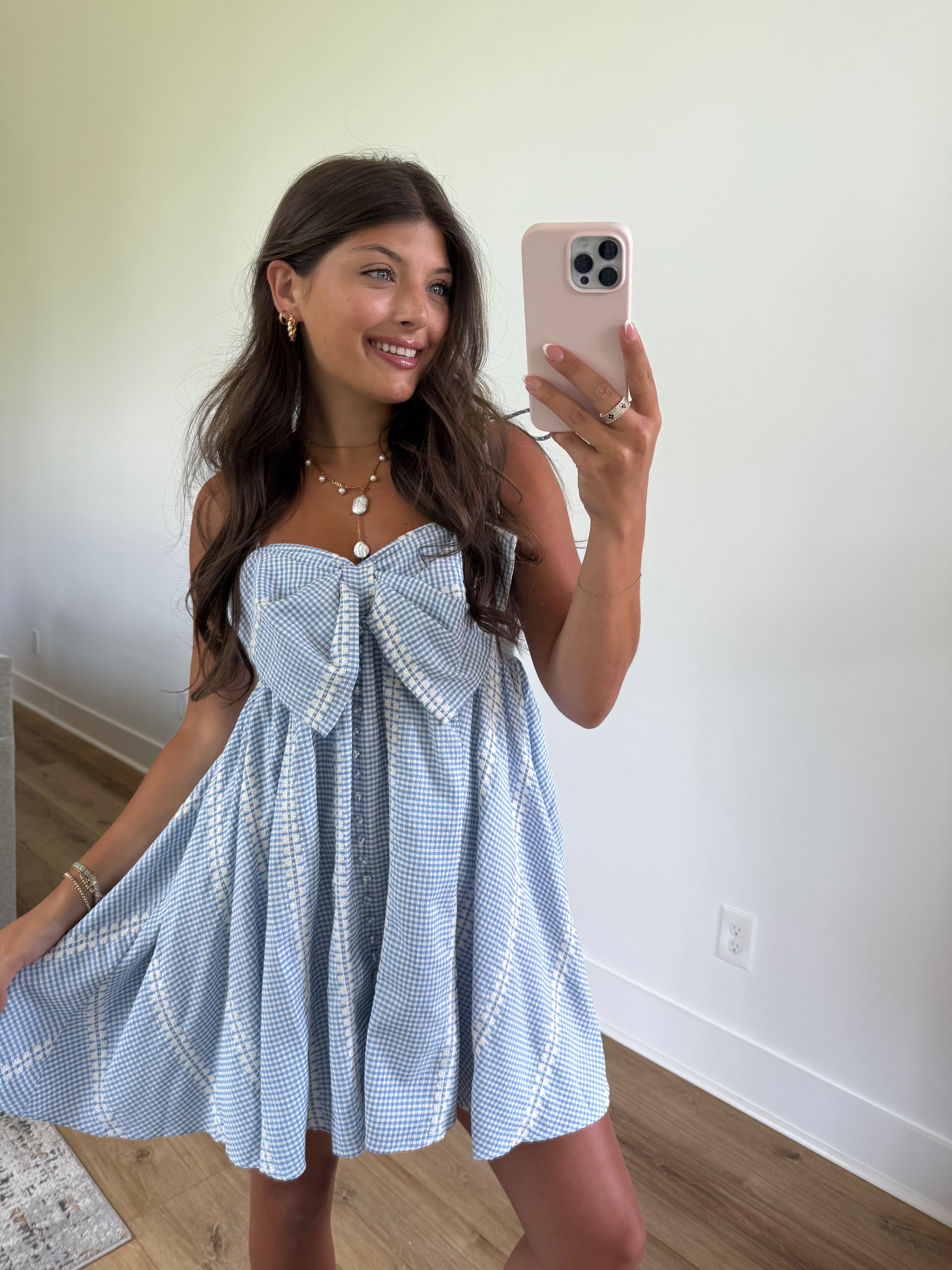 Meric Darling Bow Mini Dress