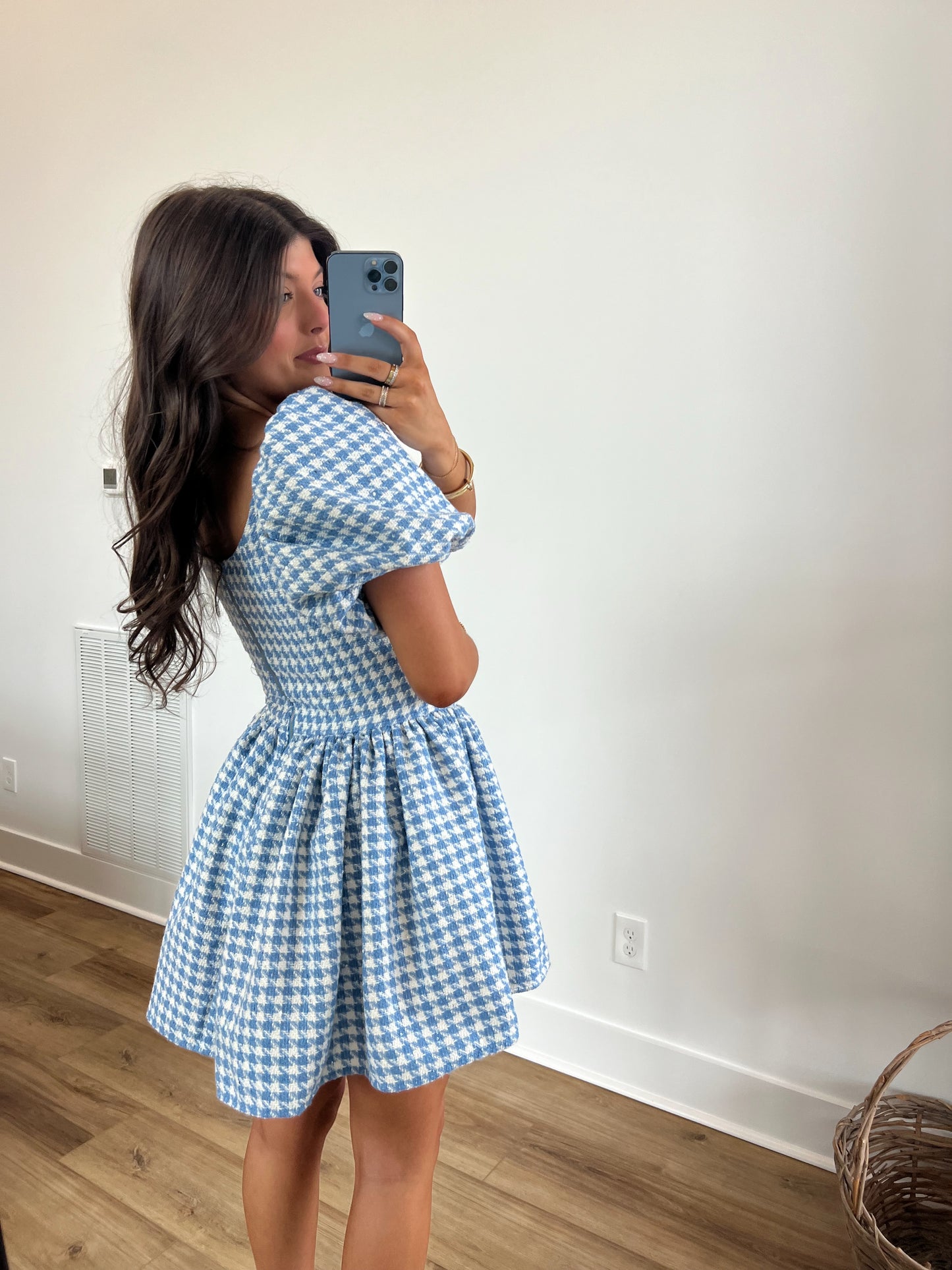 Cinderella Houndstooth Mini Dress