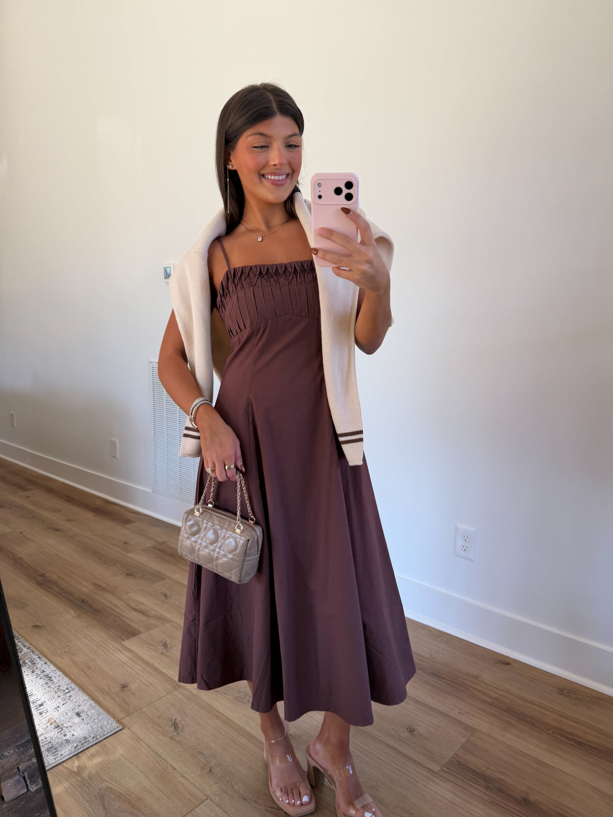 Keepsake Midi Dress (Chocolate Brown)