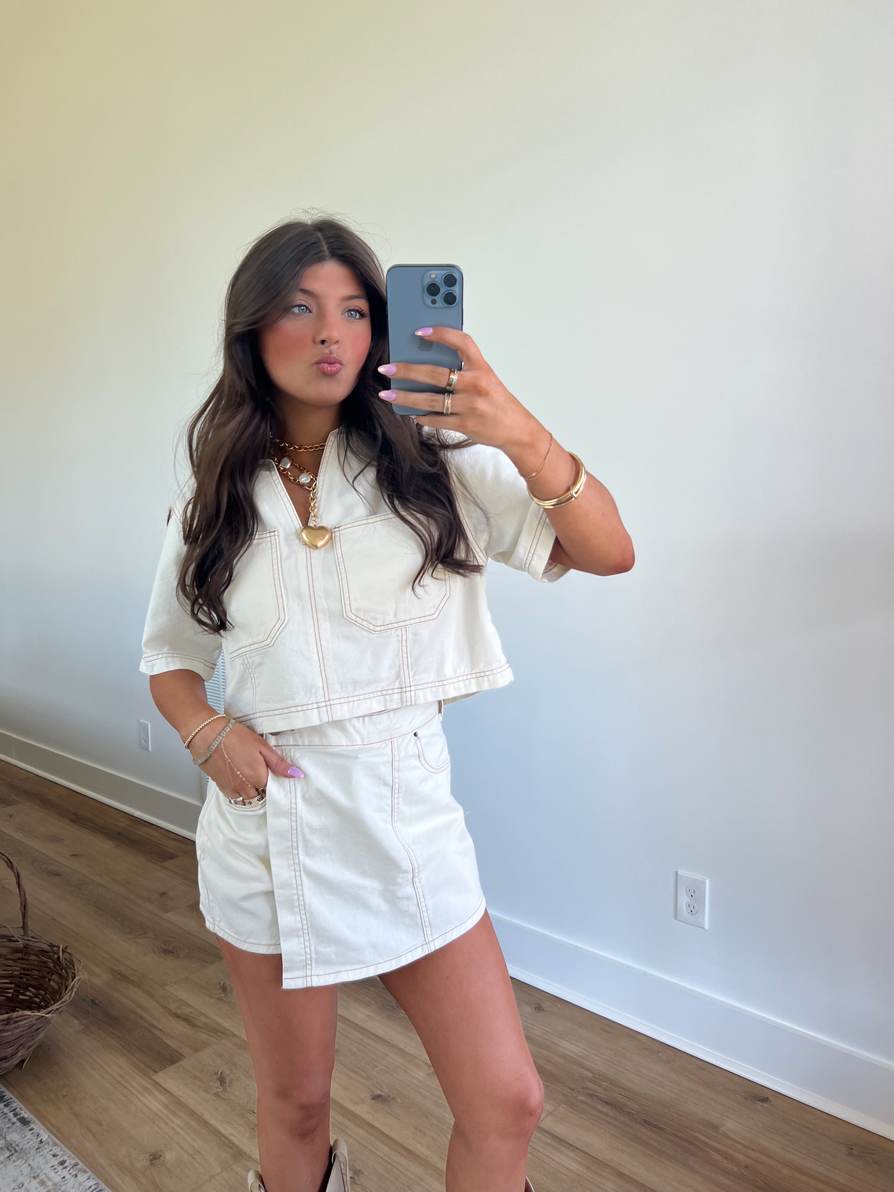 Lauren Ecru Denim Set
