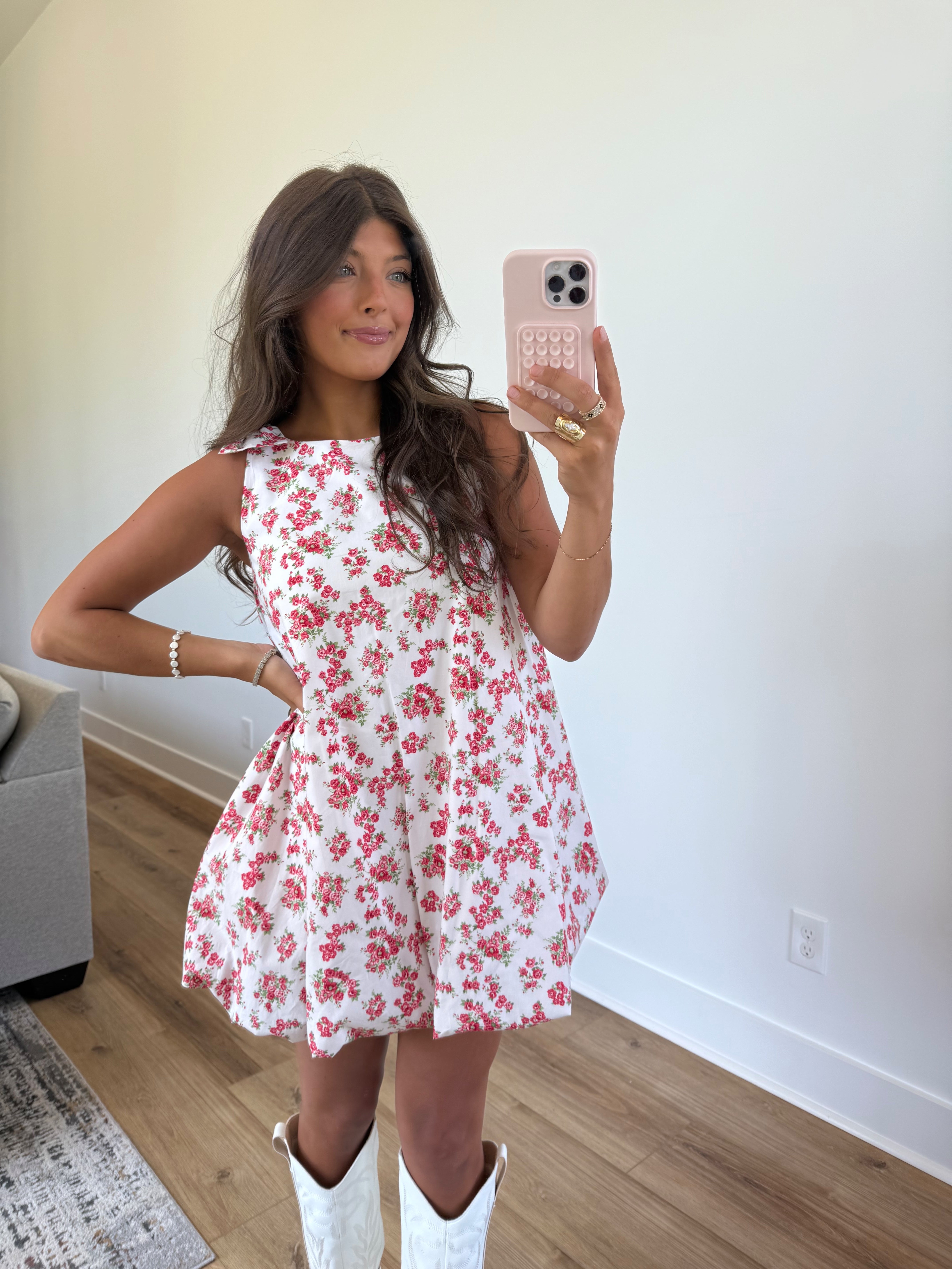 The Blossom Bubble Mini Dress