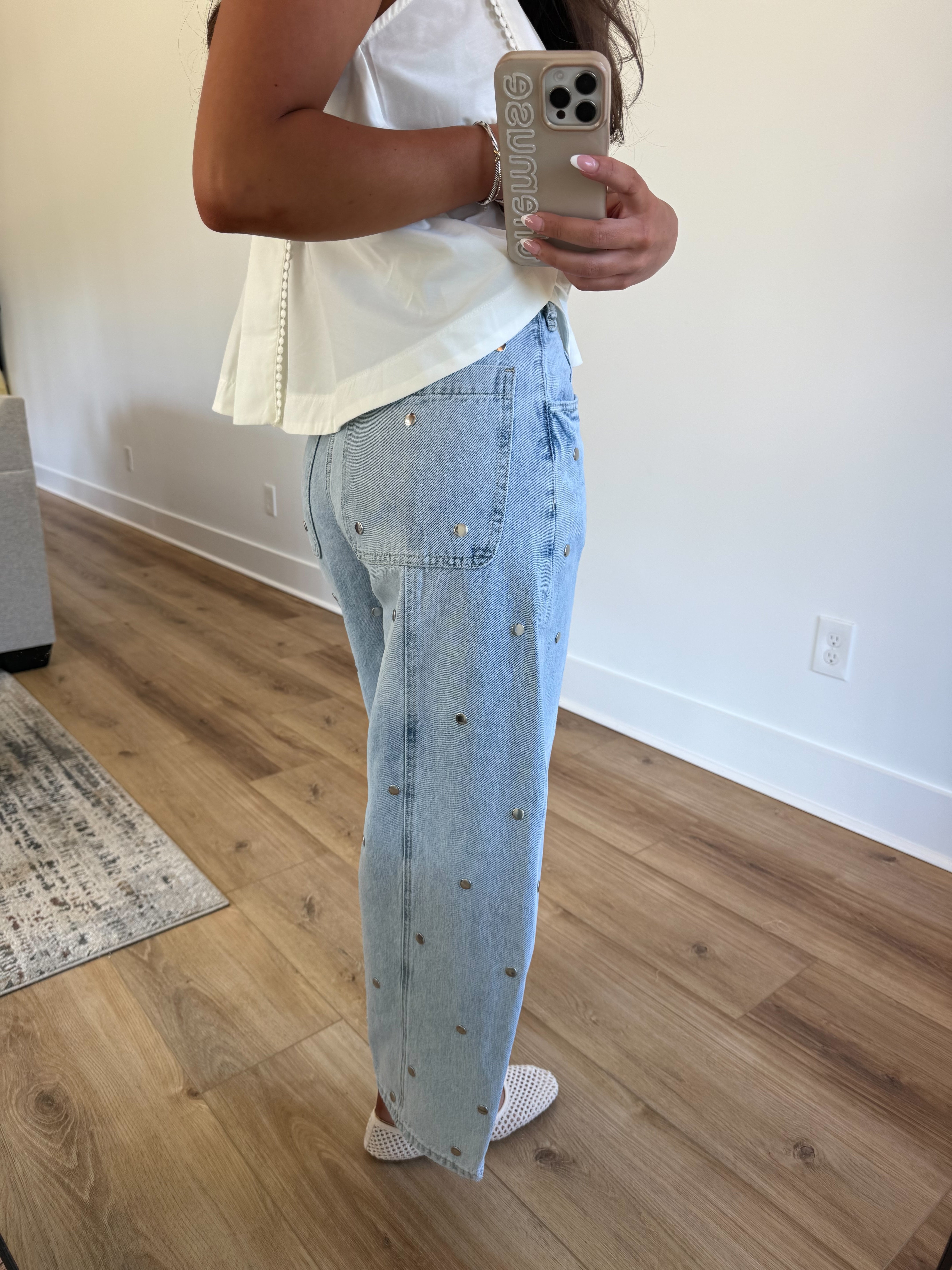 Studded Dot Jeans (Denim)