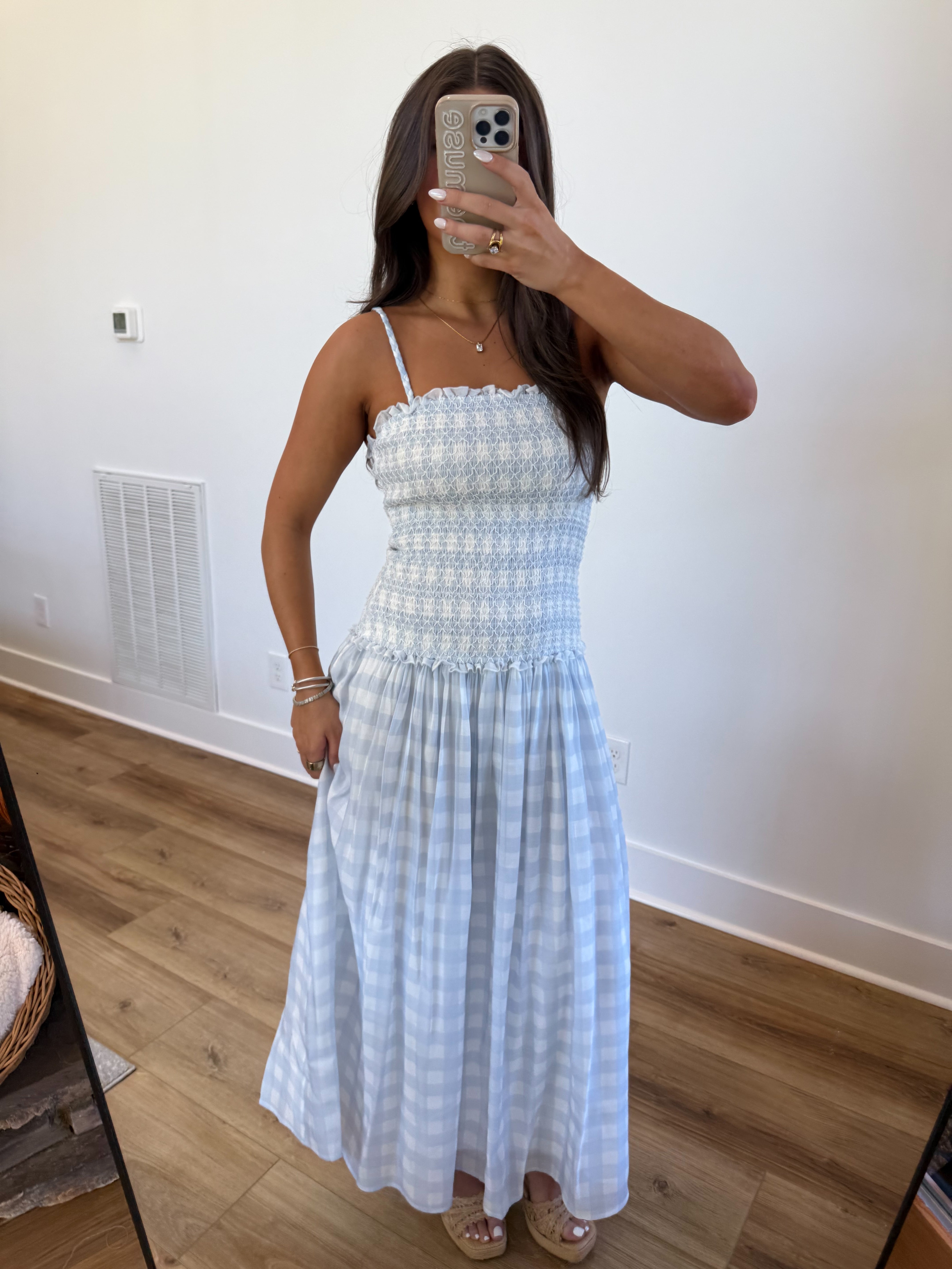Nantucket Gingham Maxi (Blue)