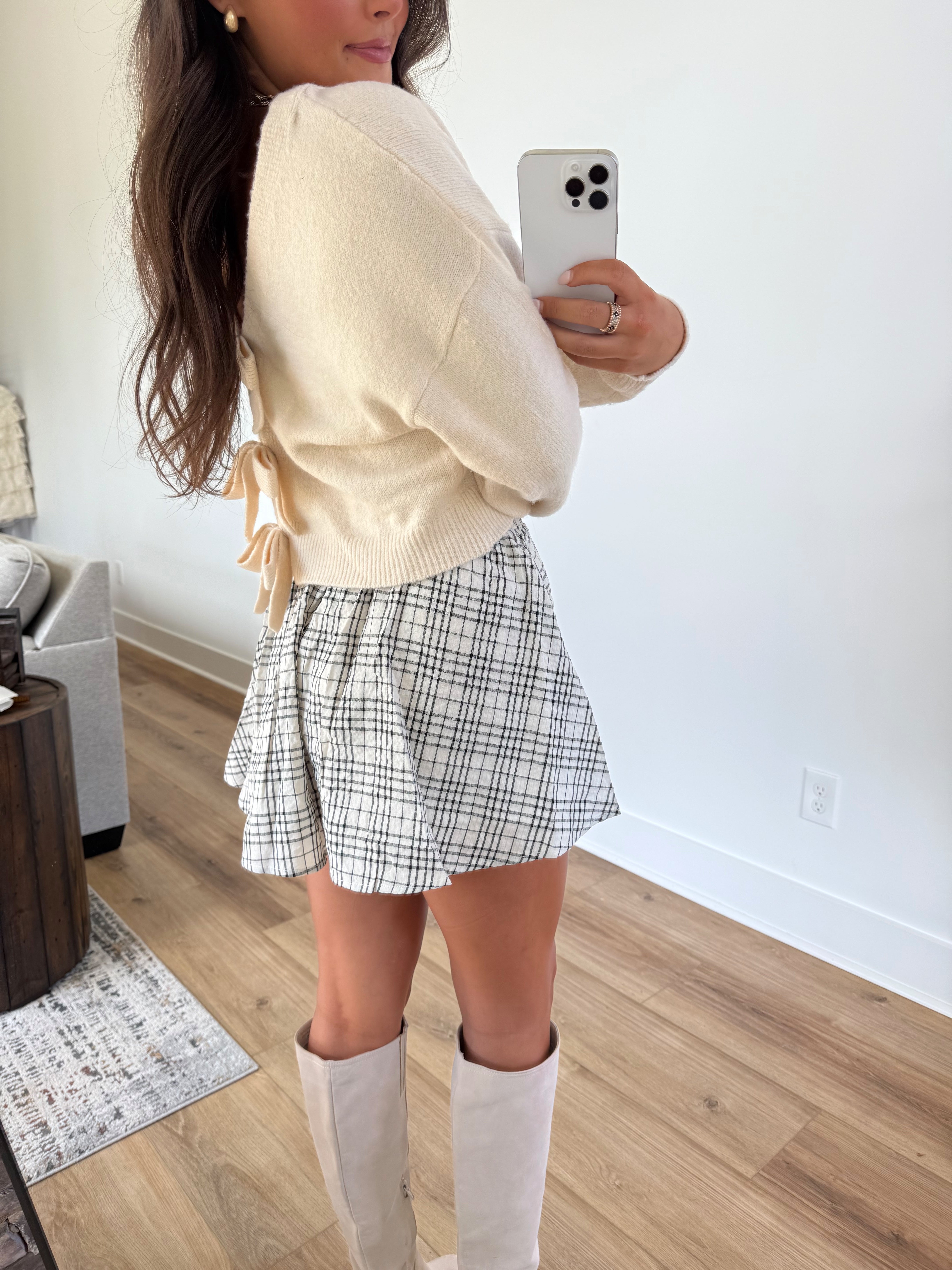 Darcy Gingham Shorts (Black/Cream)