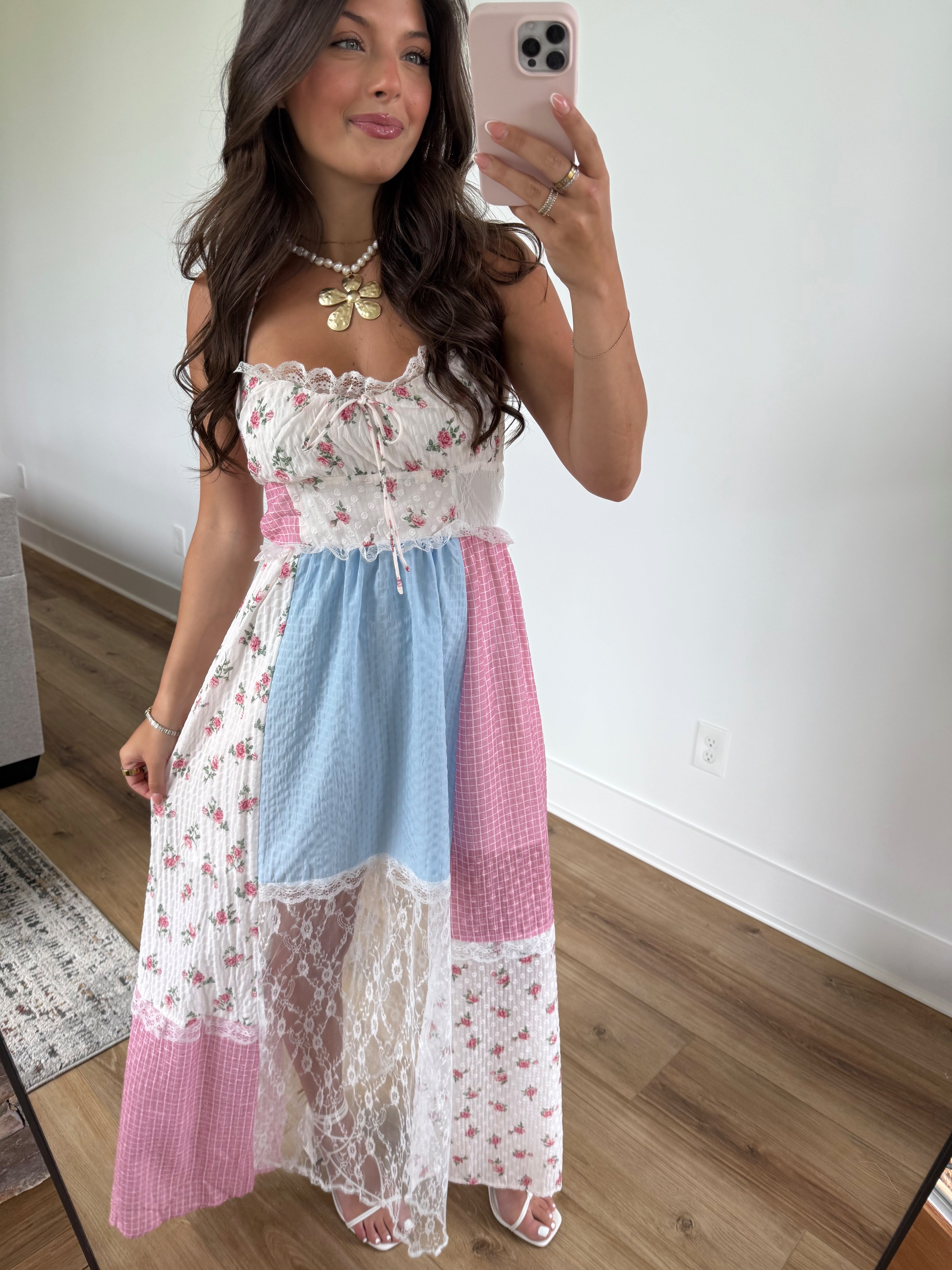 Patch Work Summer Dress (Petite)