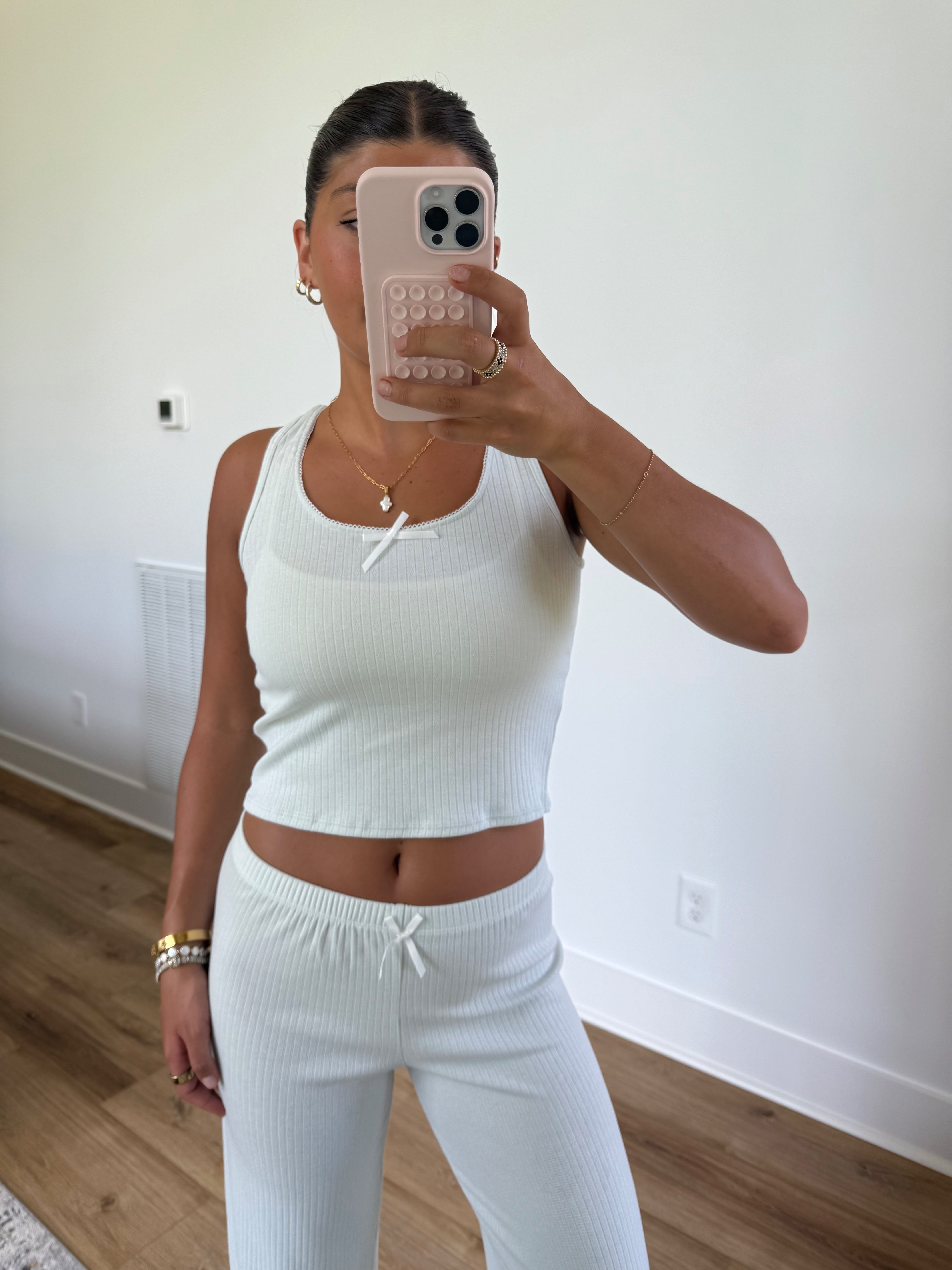 Mint Pointelle PJ TANK