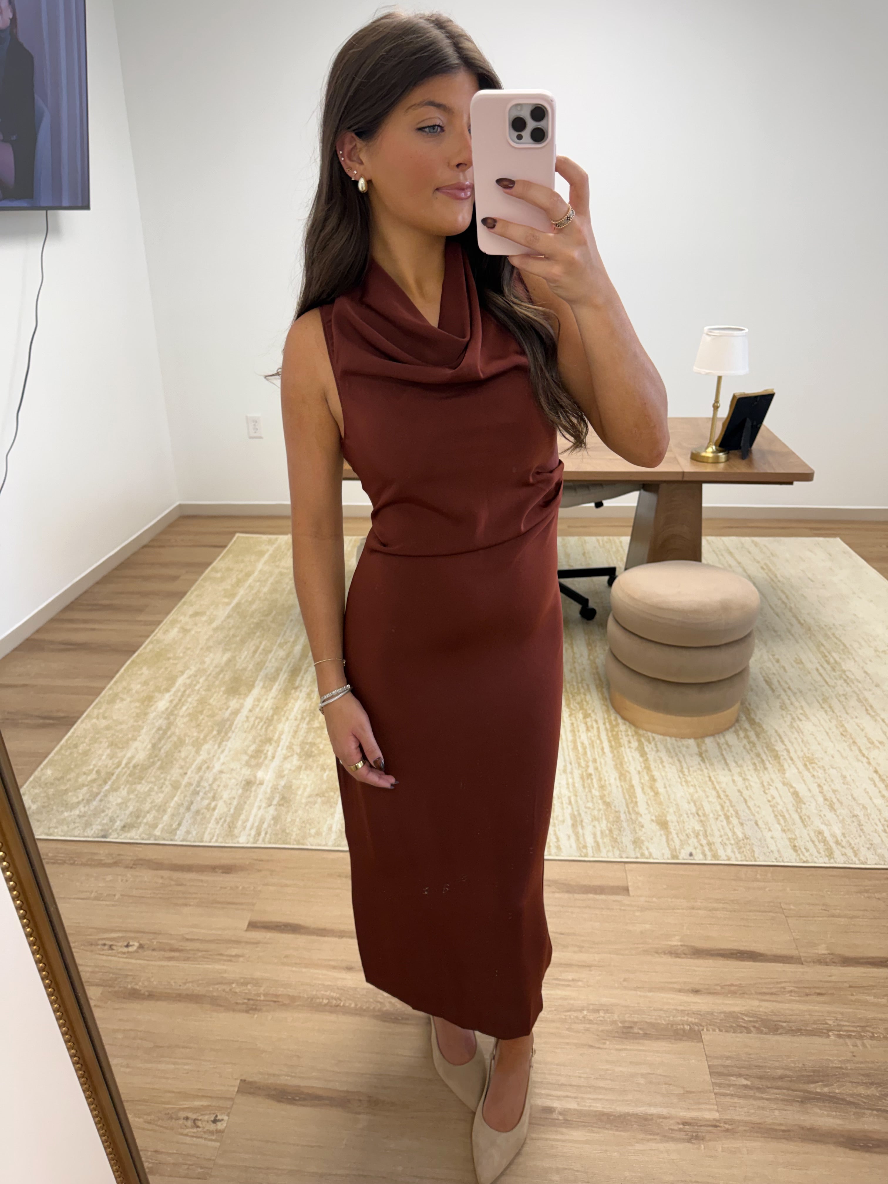 The Amara Dress (Pumpkin Spice)