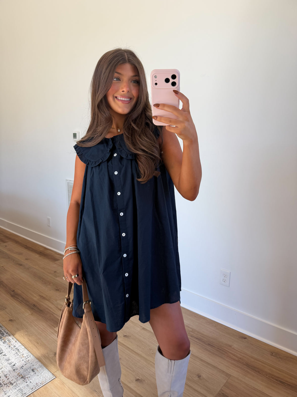 Nazy Peter Pan Collar Mini Dress