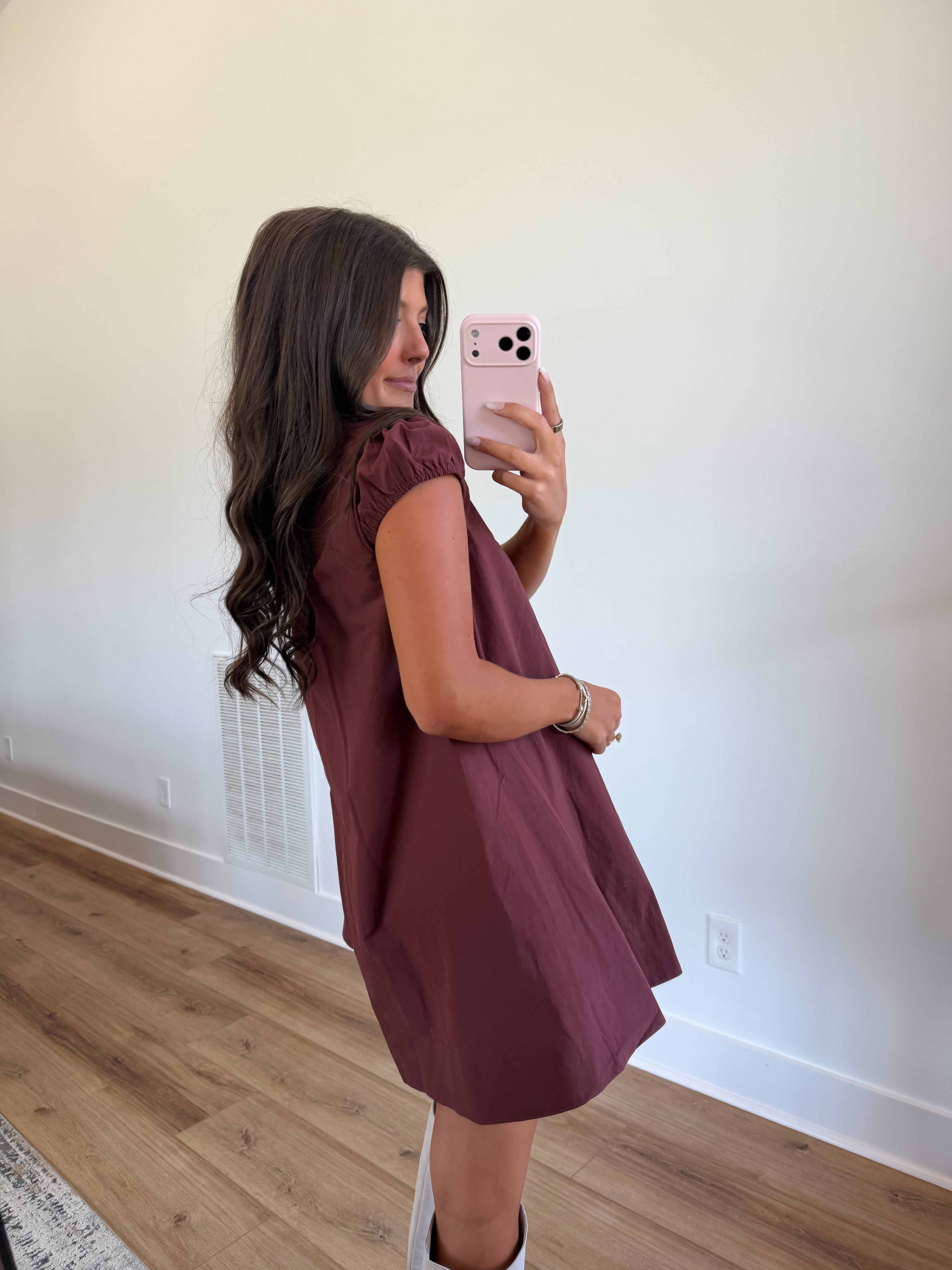 Little Miss Mini Dress (Burgundy)
