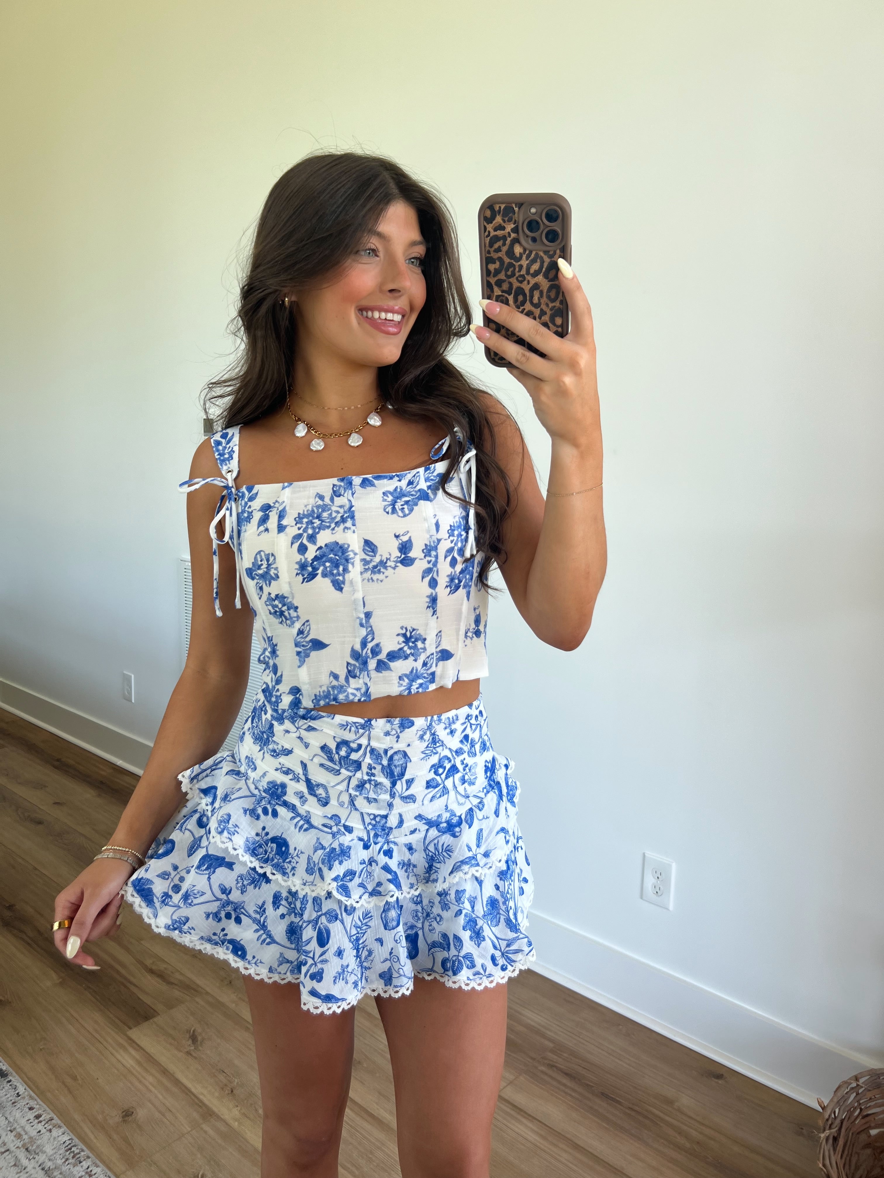 Blue Hawaiian Corset Set