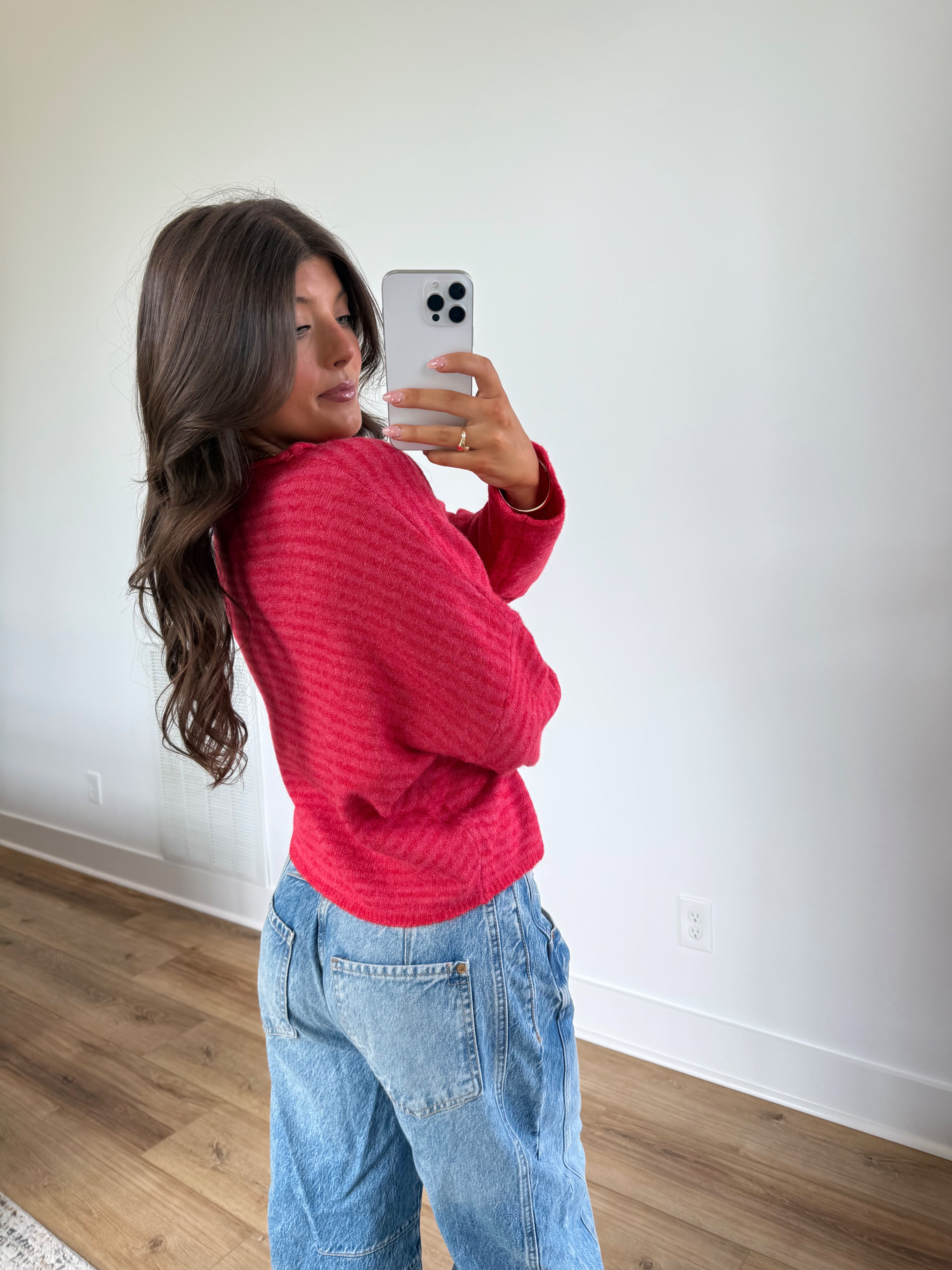 Best Dress Cardigan (Strawberry Stripes)