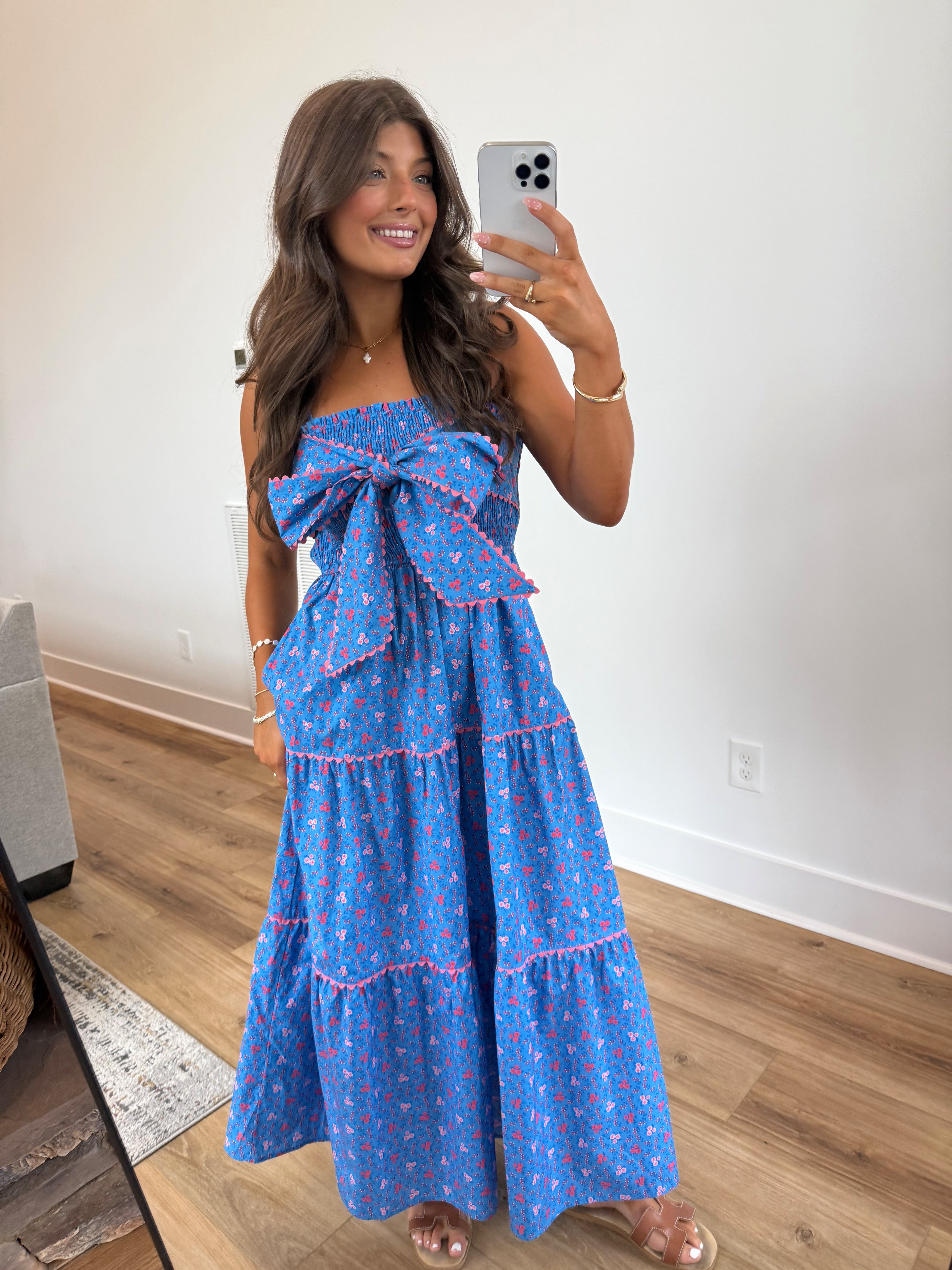 Cobalt Bow Maxi Dress