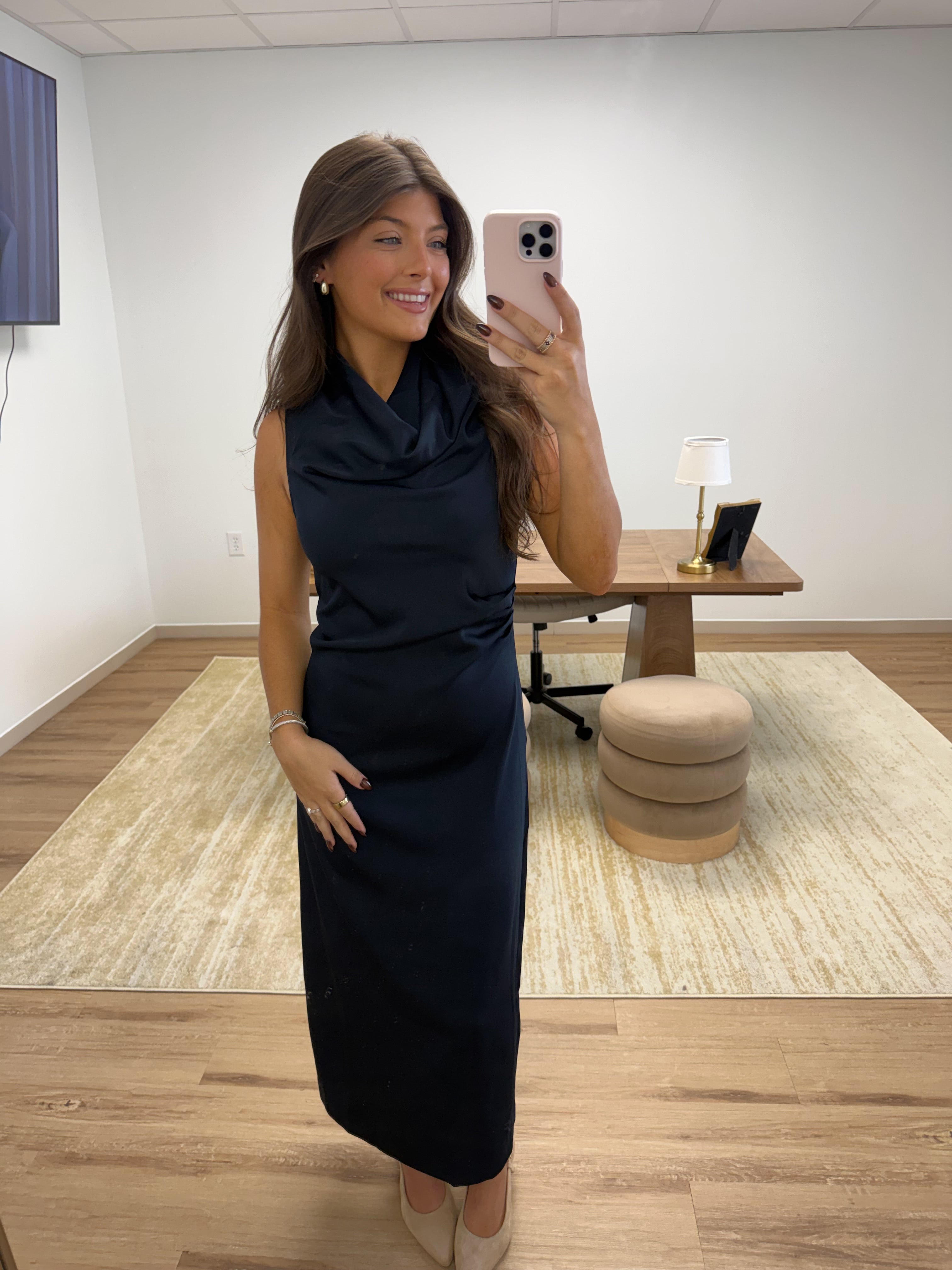 The Amara Dress (Navy)