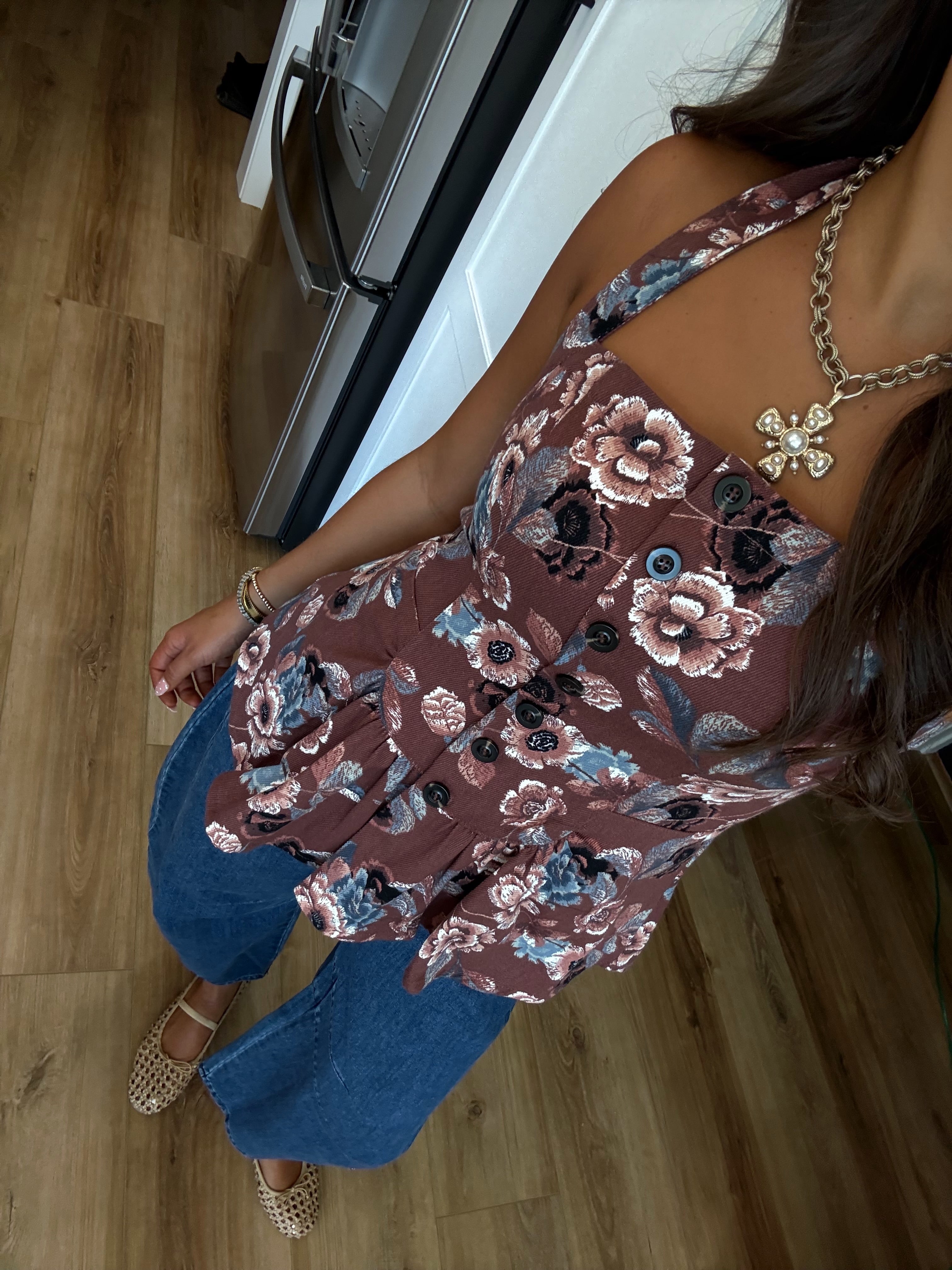 Fleur de Fall Halter Neck
