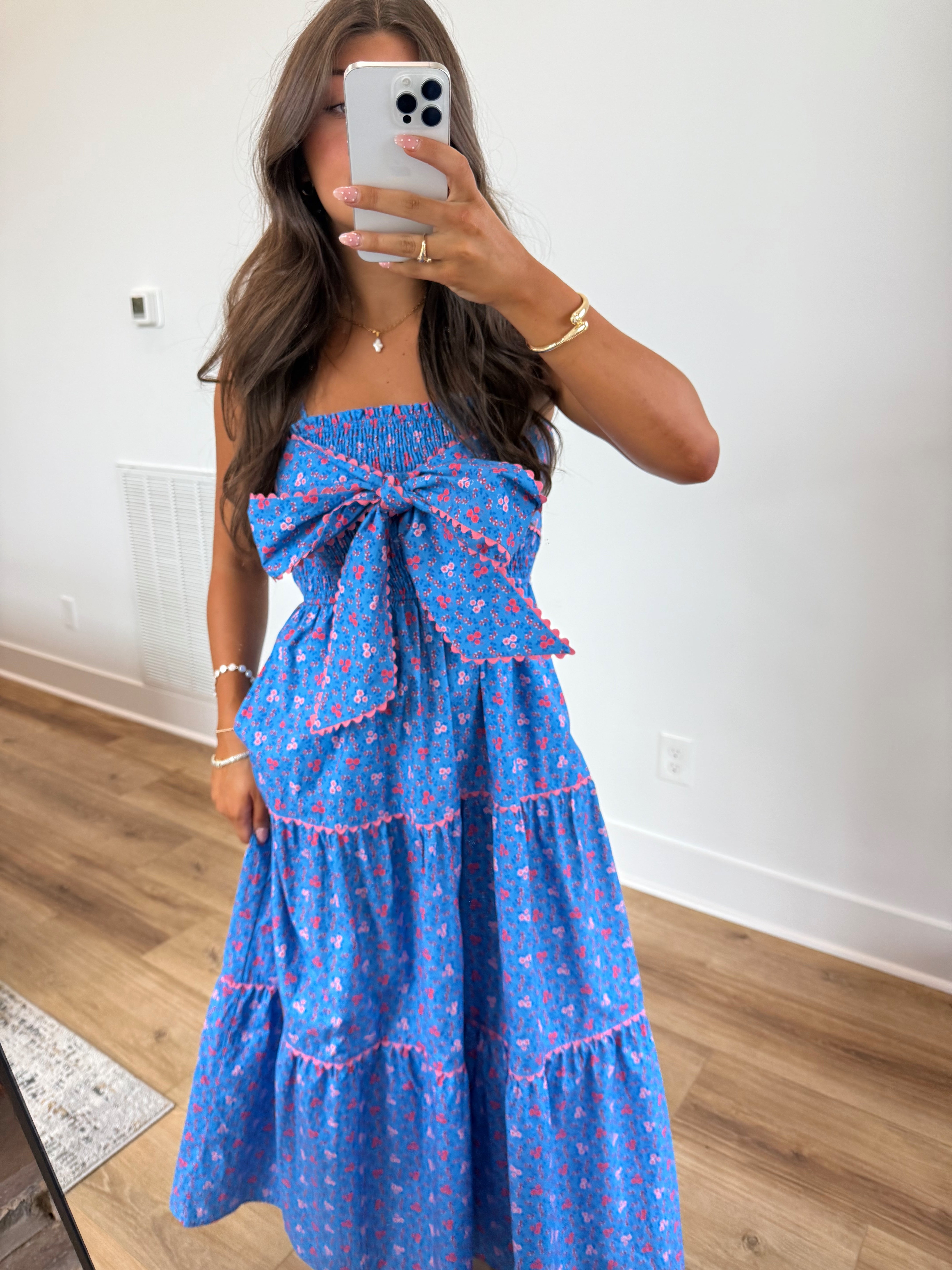 Cobalt Bow Maxi Dress