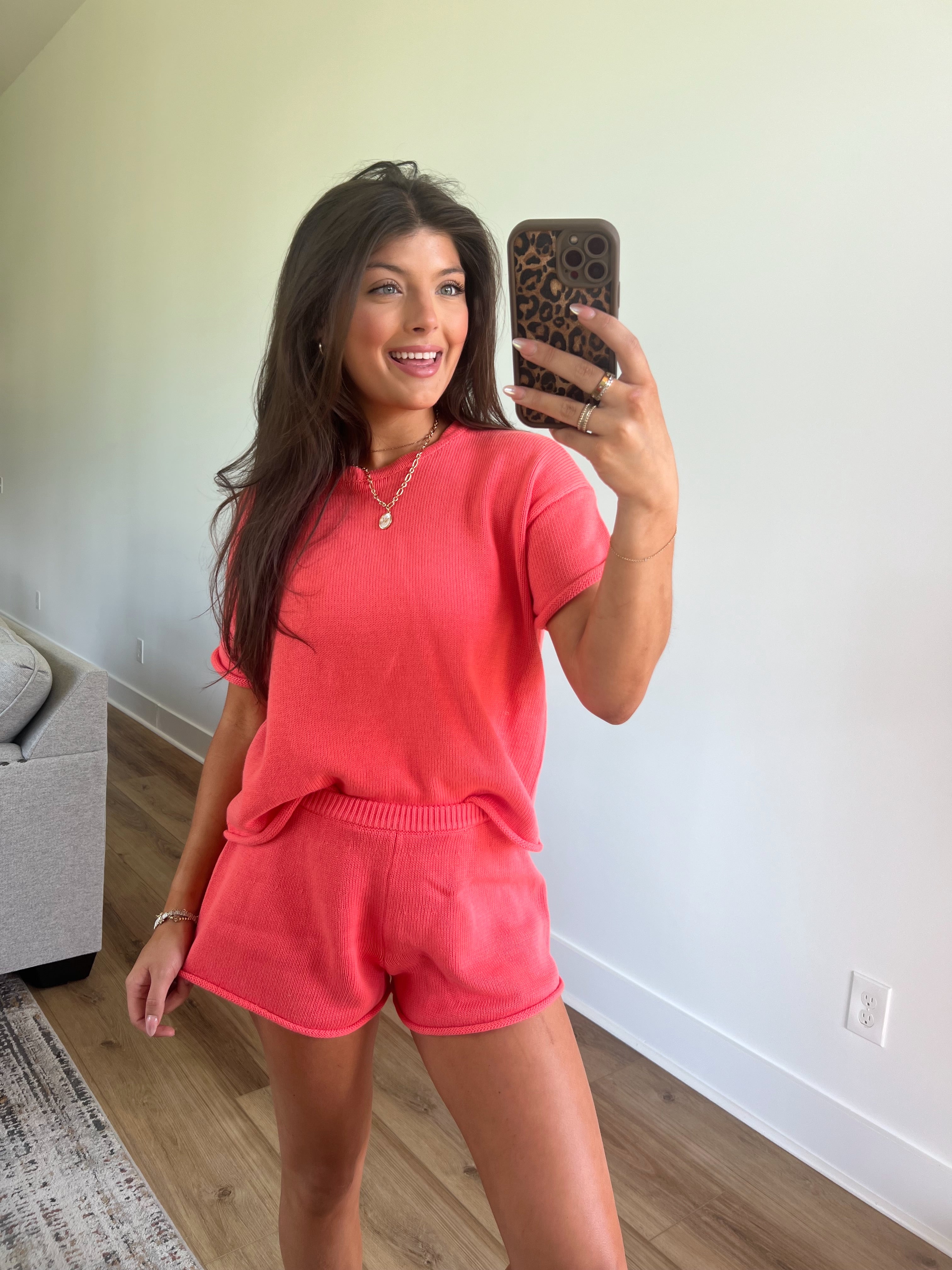 Coral Knit Lounge Set