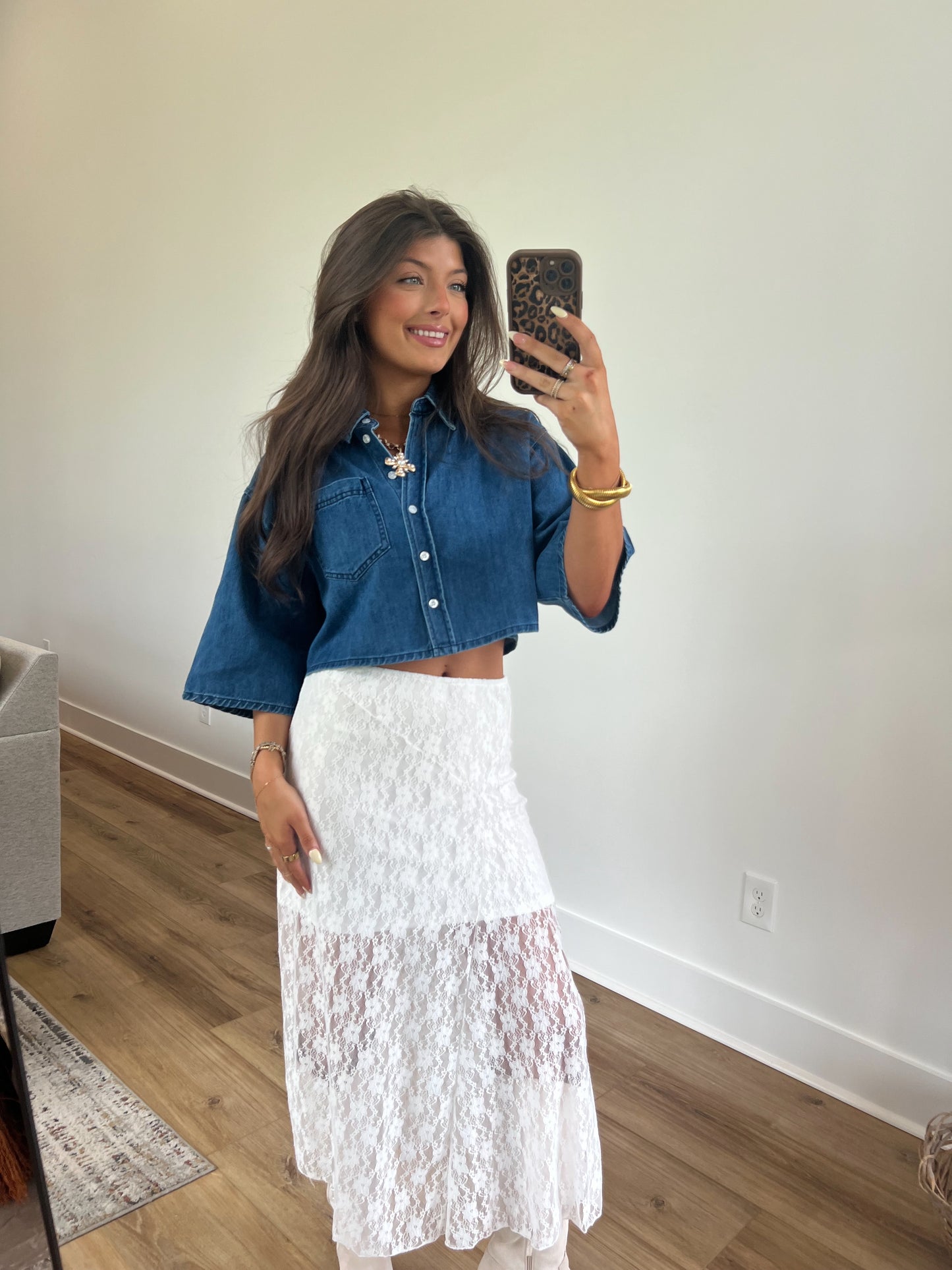 Lace Midi Skirt