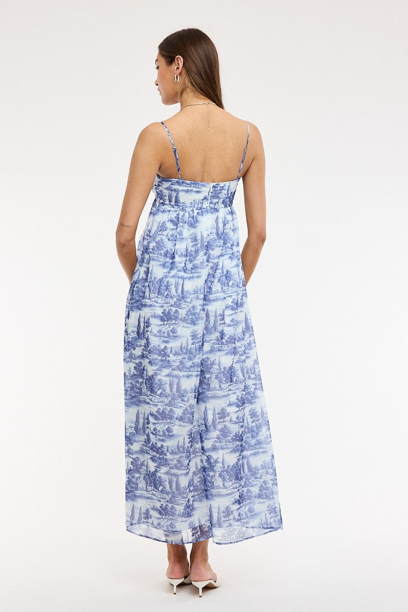 Seabrook Toile Maxi Dress