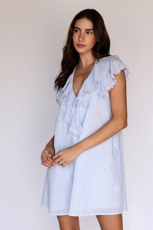 The Seaside Lace Dress (Blue)