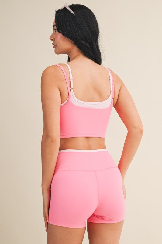 Layered Tank Top (Hot Pink)