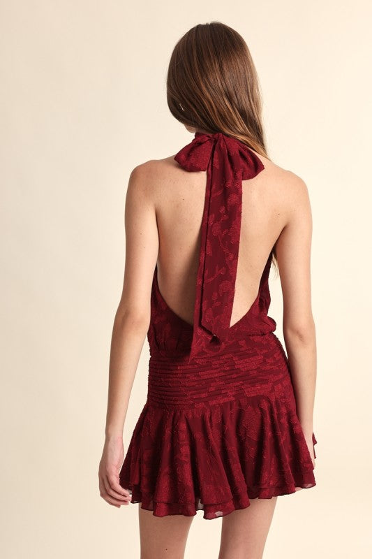 The Cranberry Chiffon Dress
