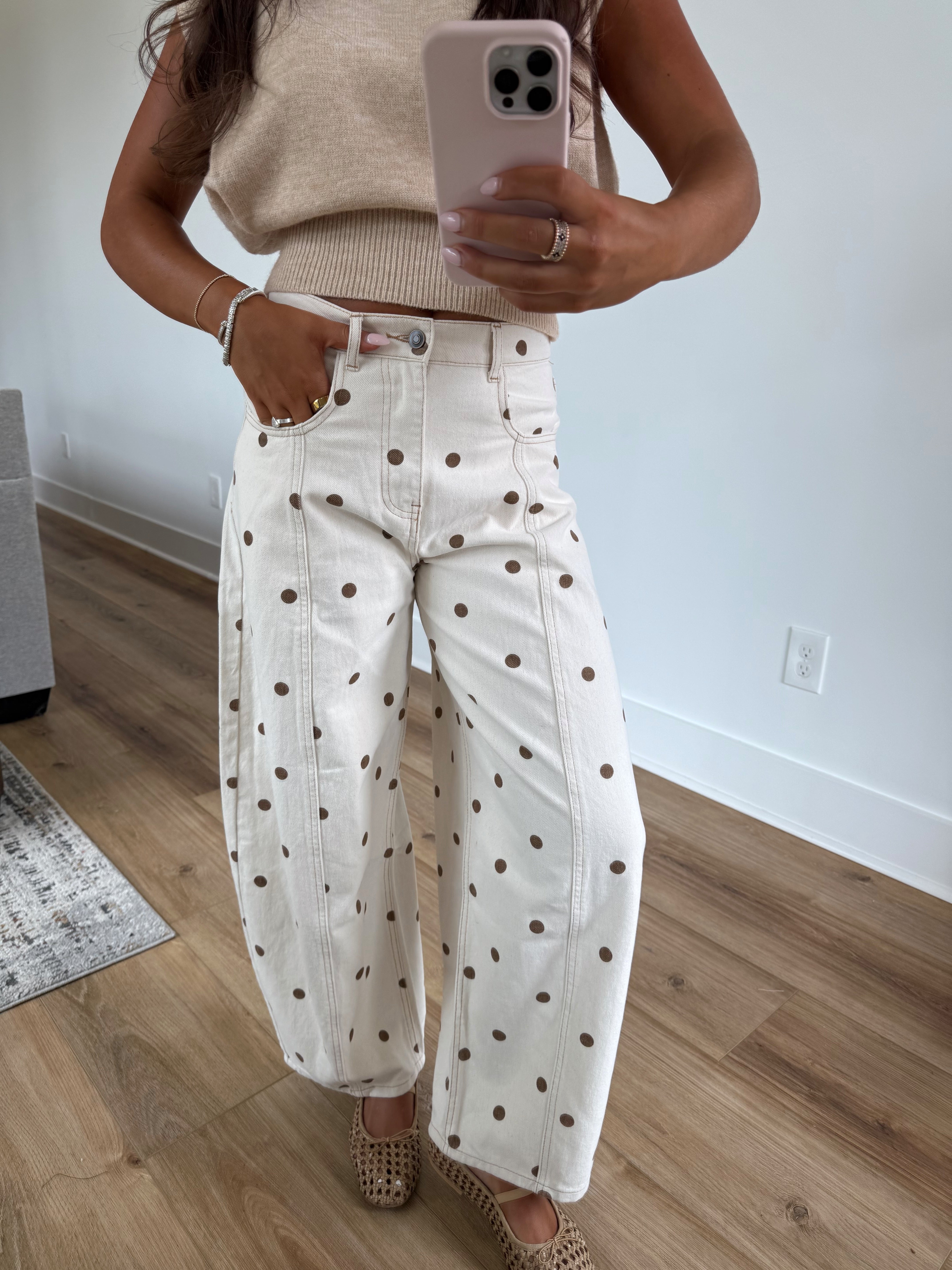 Chestnut Dots Jeans(PRE-ORDER (Mid-November)/ Restock)