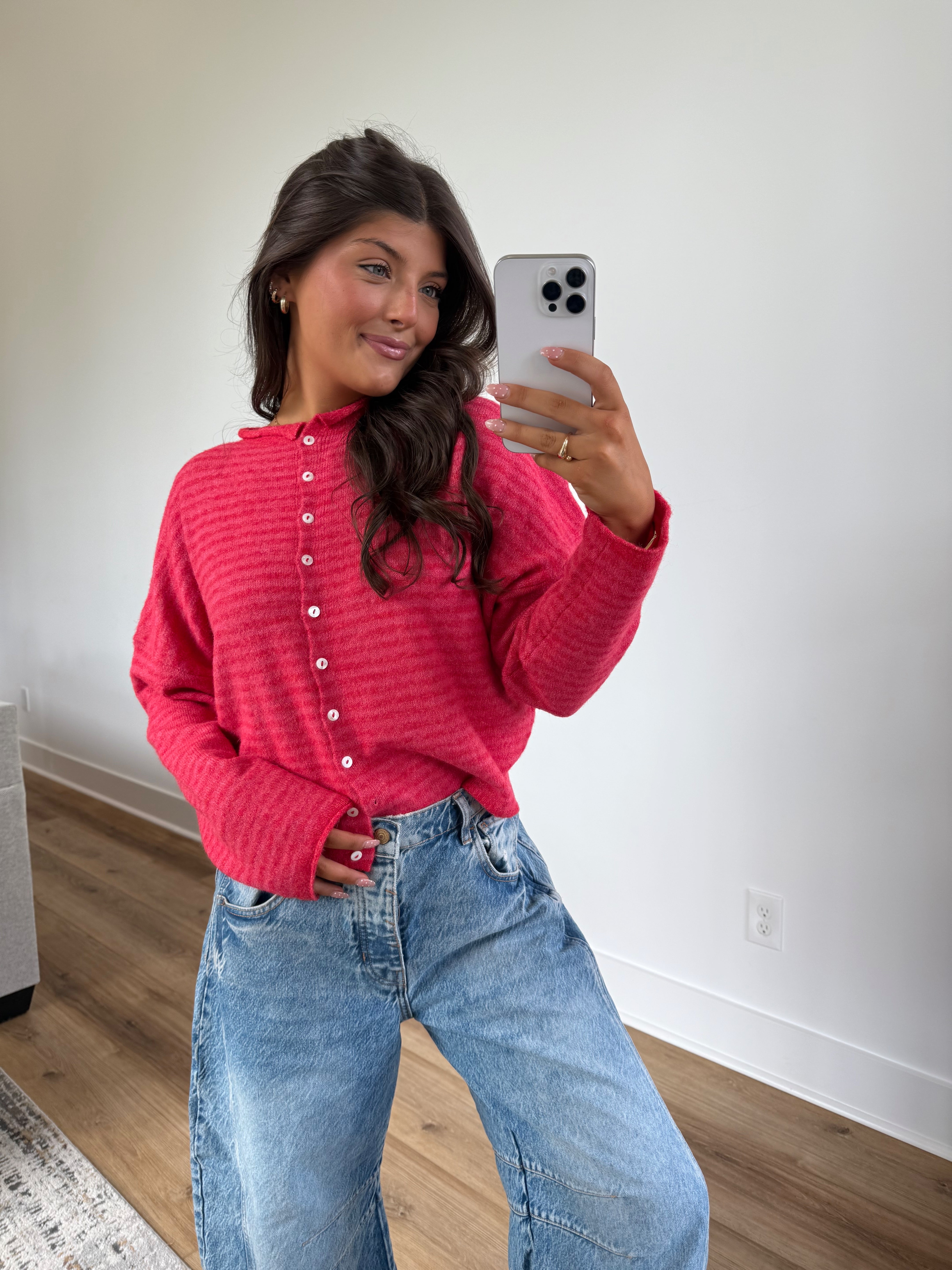 Best Dress Cardigan (Strawberry Stripes)