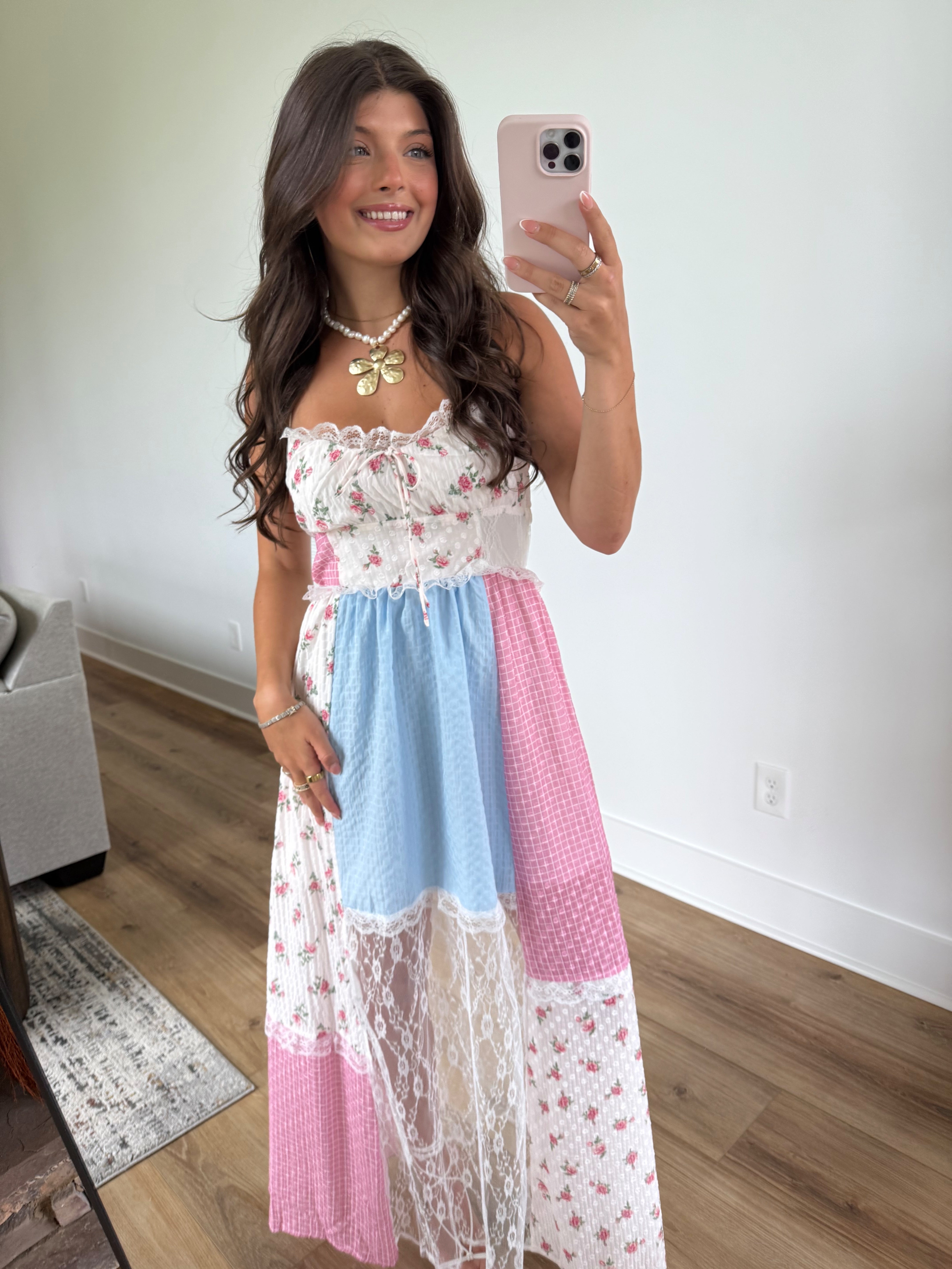 Patch Work Summer Dress (Petite)