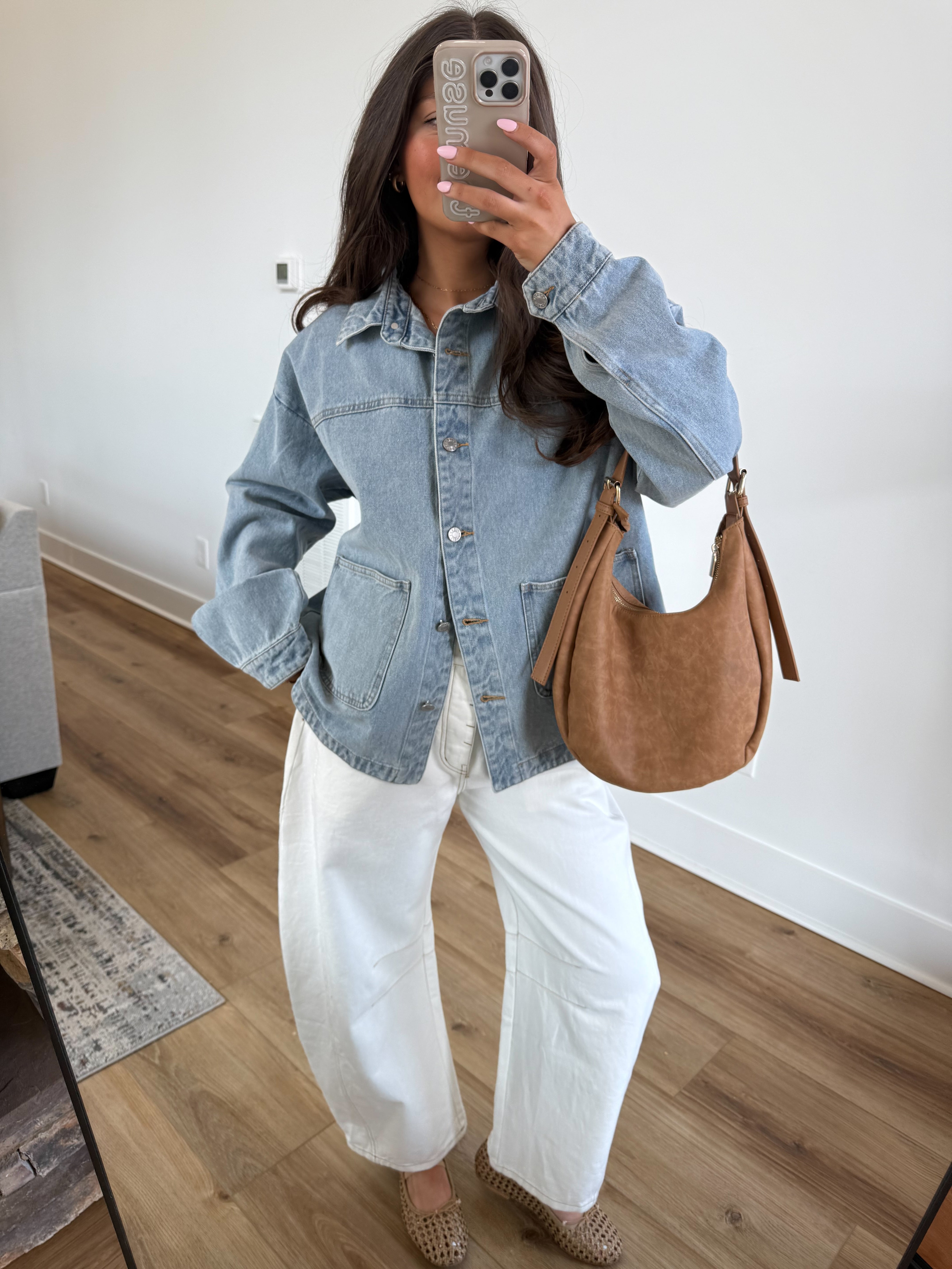 White Summer Barrel Jeans