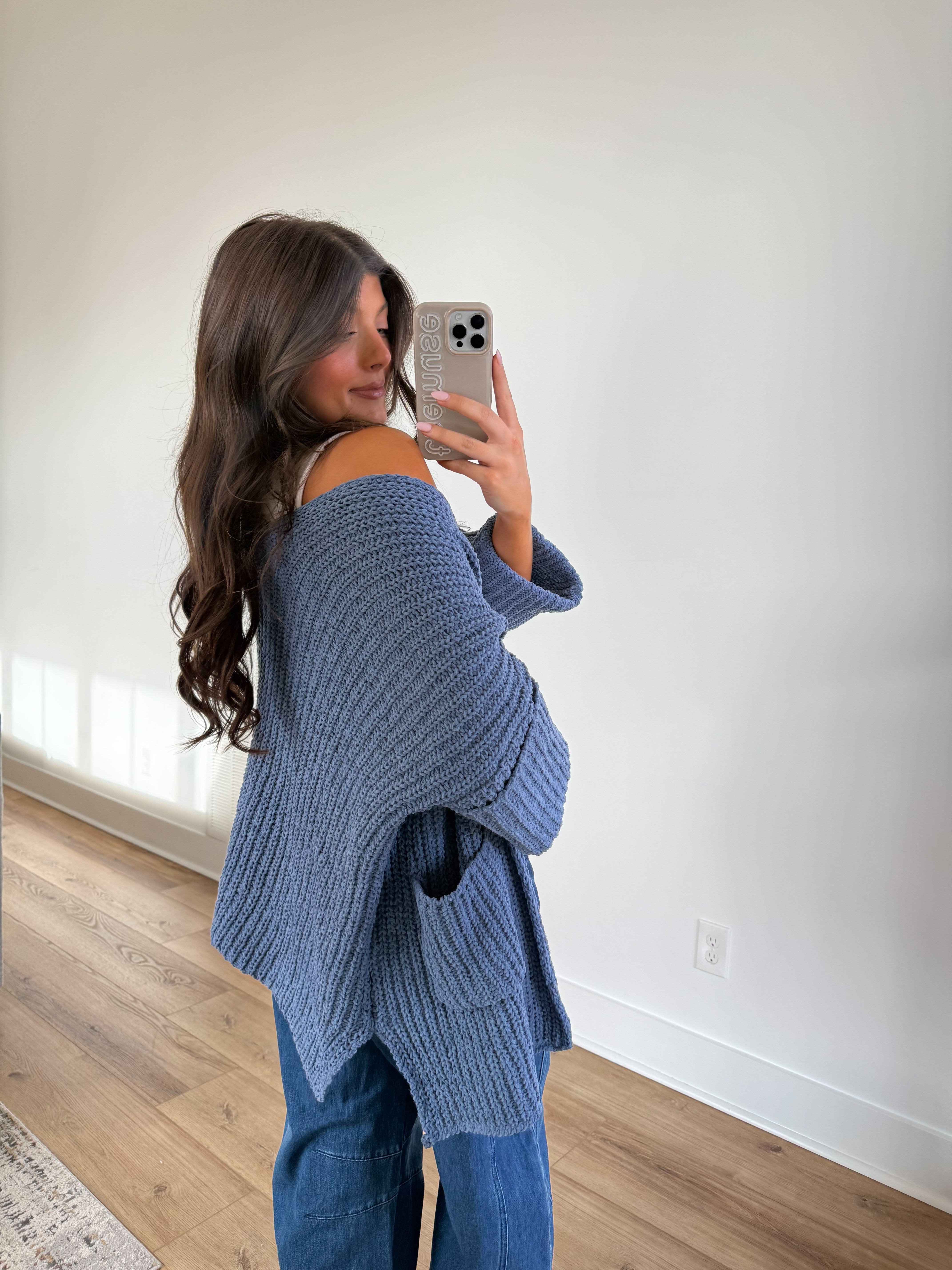 Oat Milk Cardigan (Blue)
