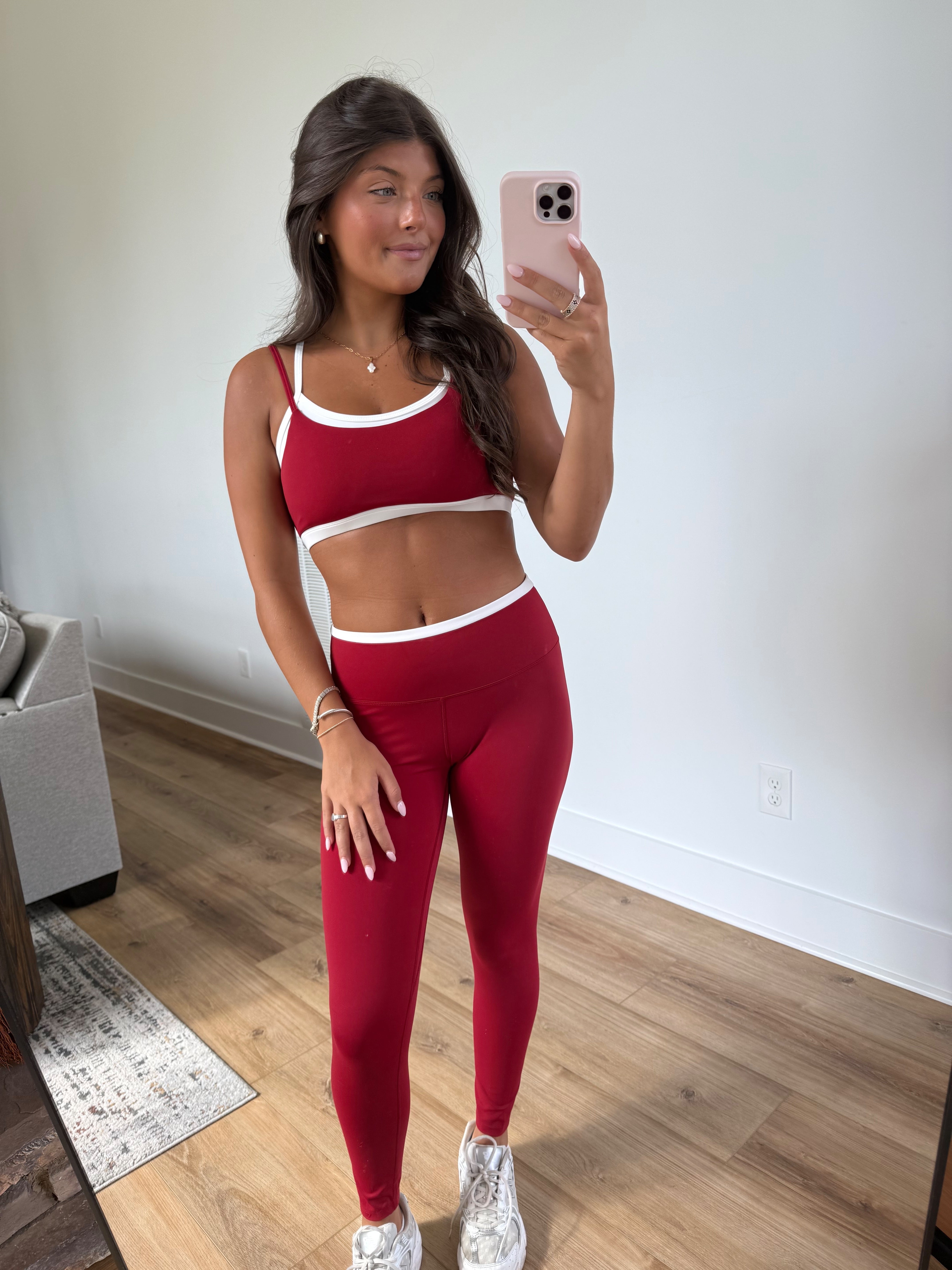Red Layered SPORTS BRA