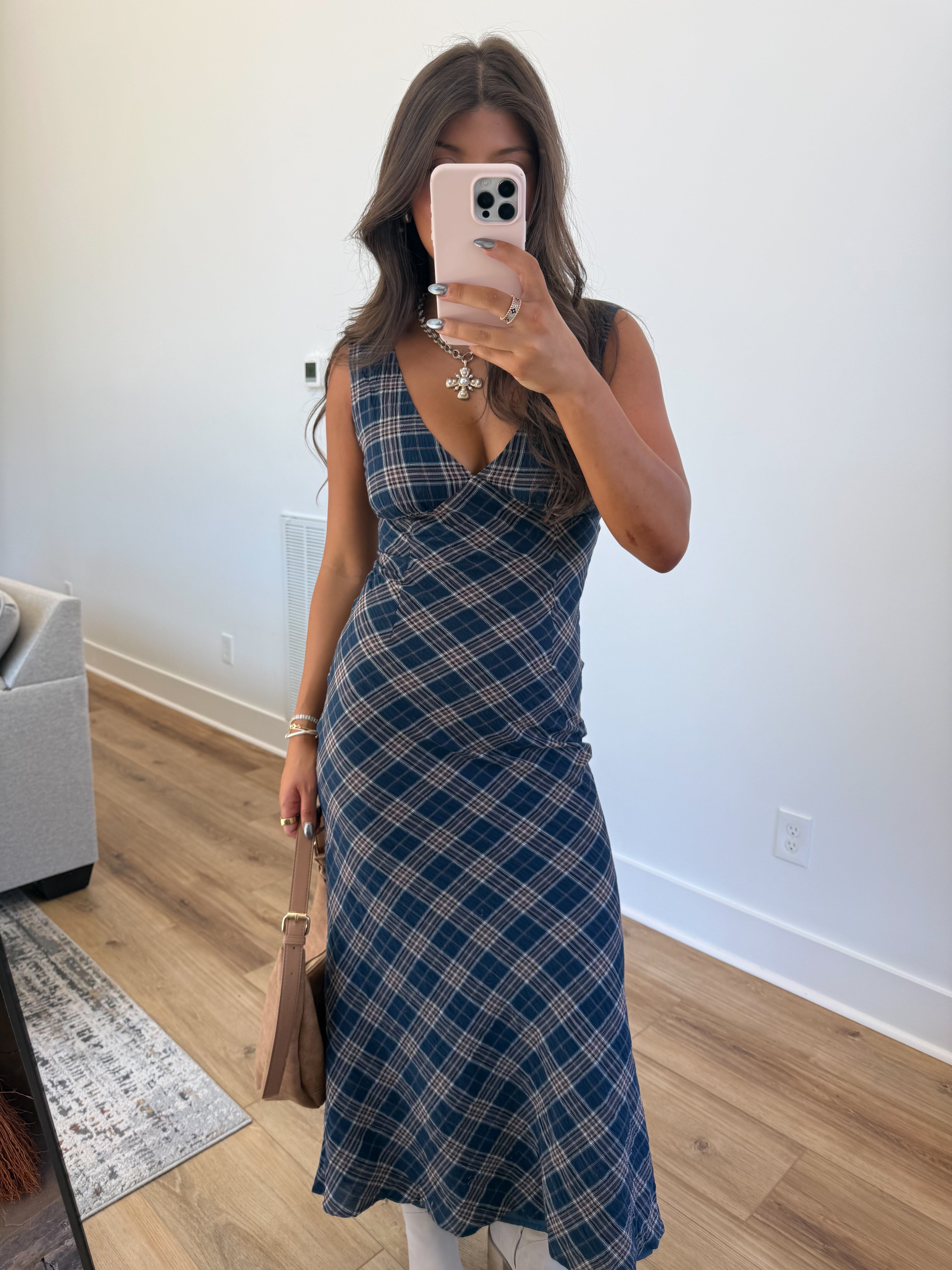 The Heritage Check Dress (Navy)