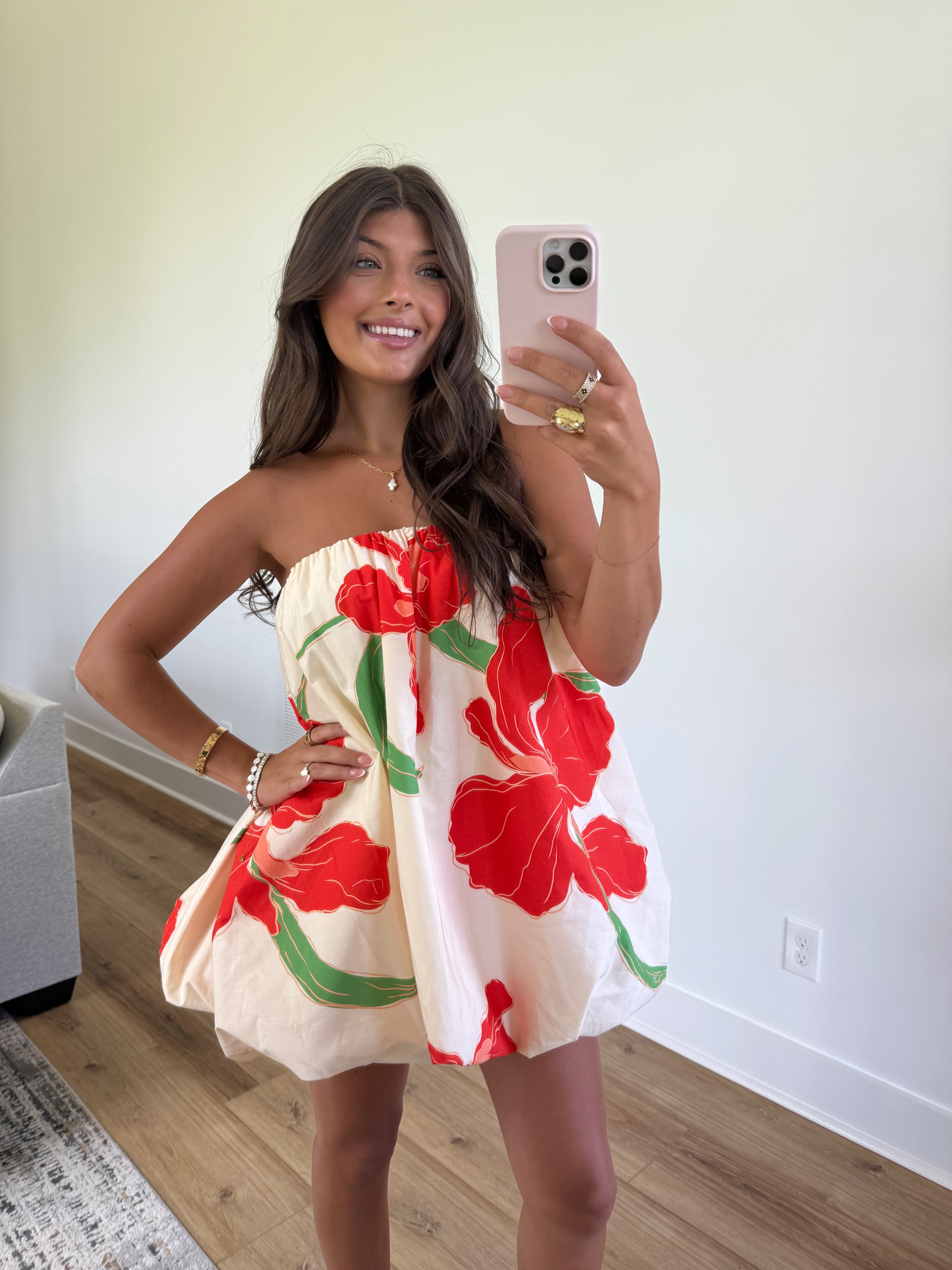 Poppy Bubble Bow Mini Dress