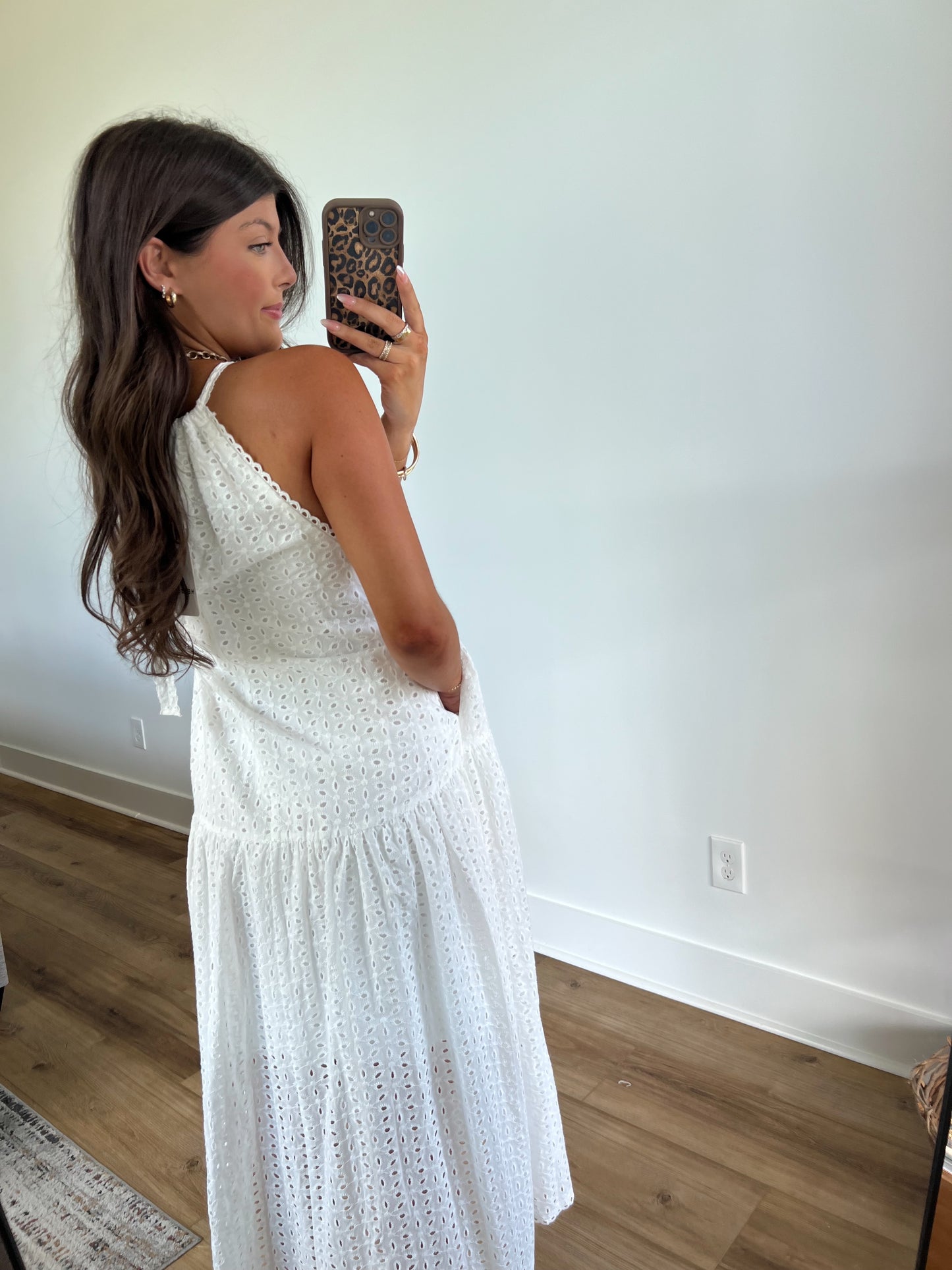 White Eyelet Maxi Dress