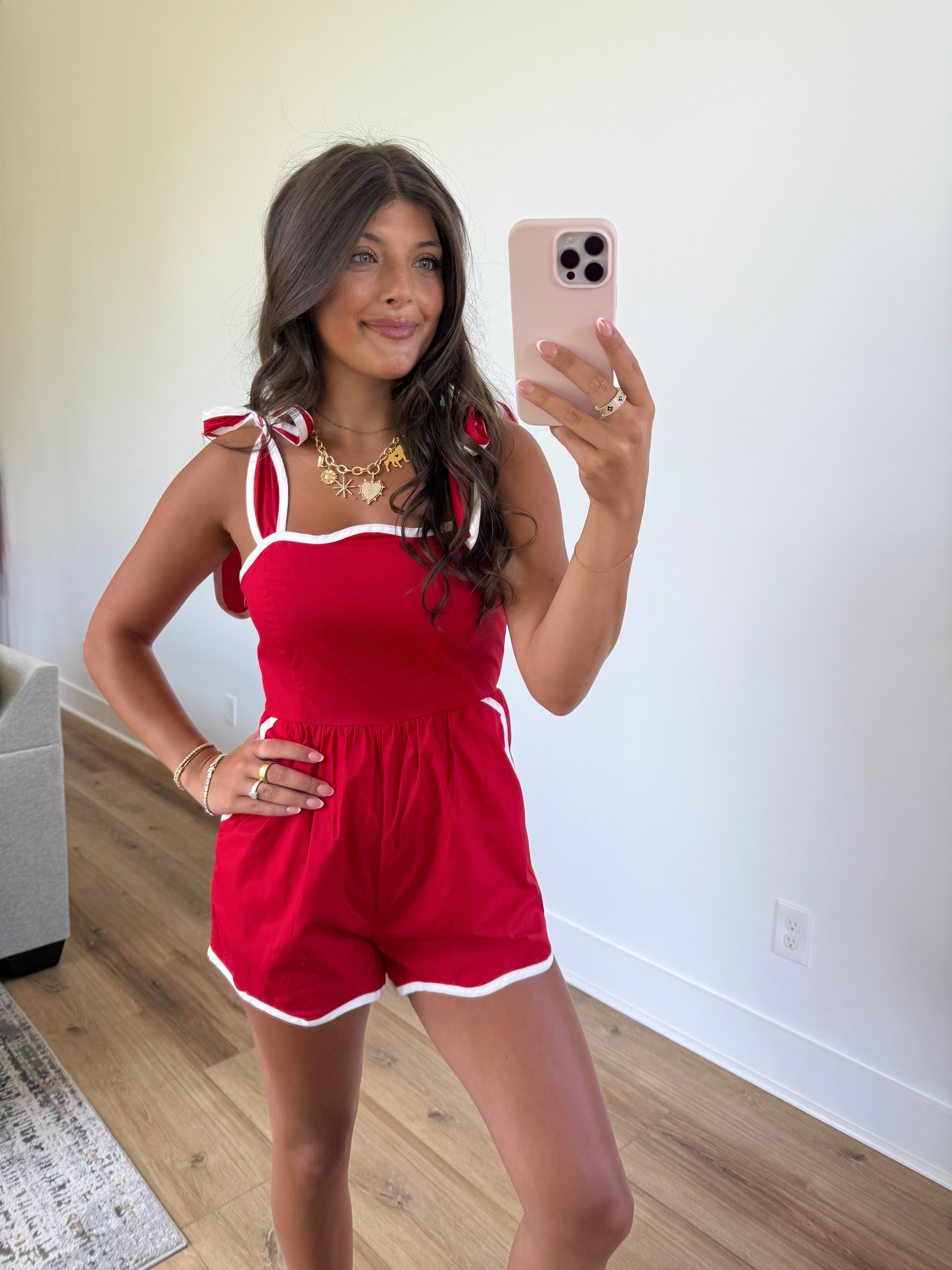 Red Hot Darling Romper