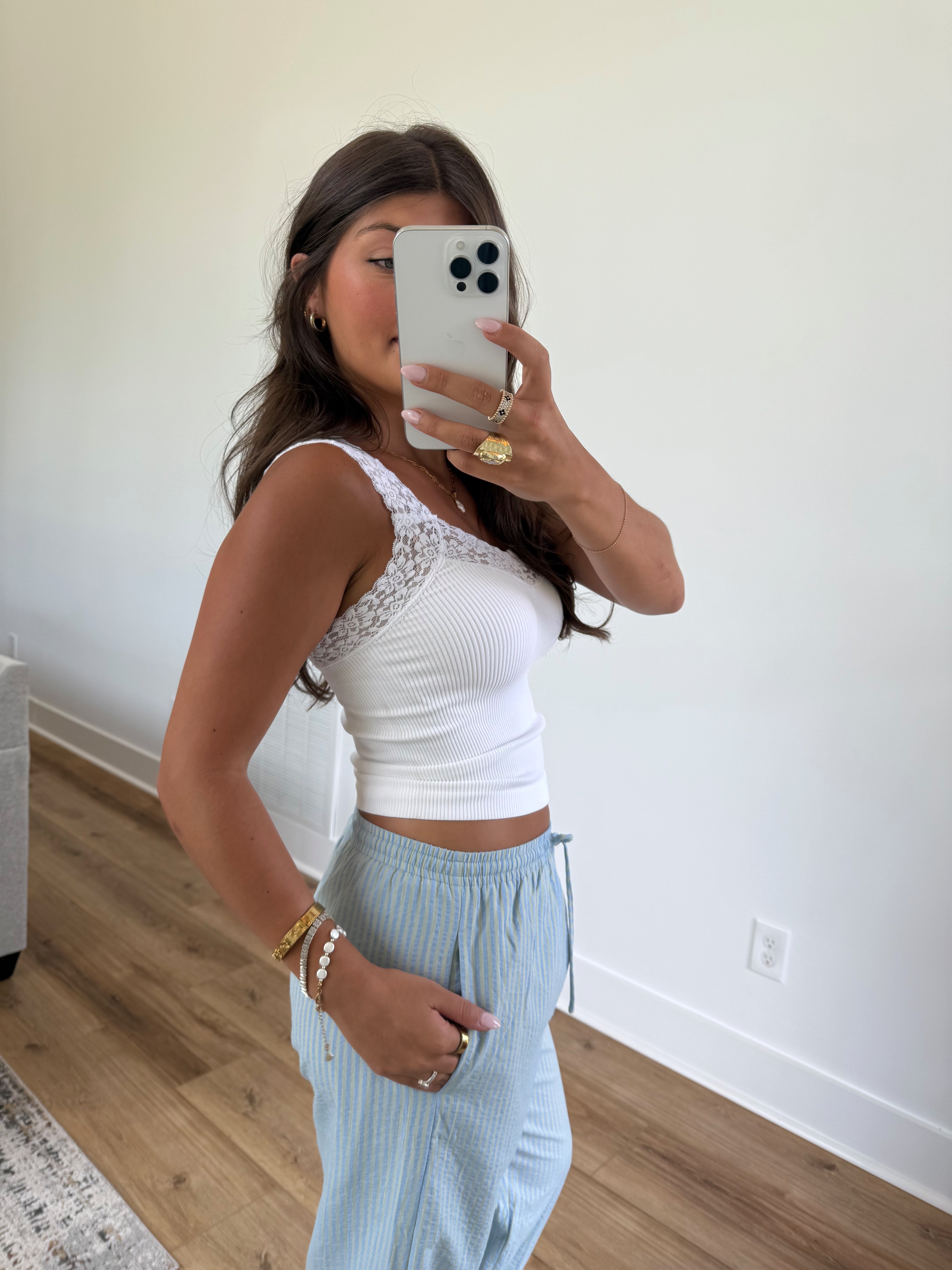 Muse Lace Tank (White)