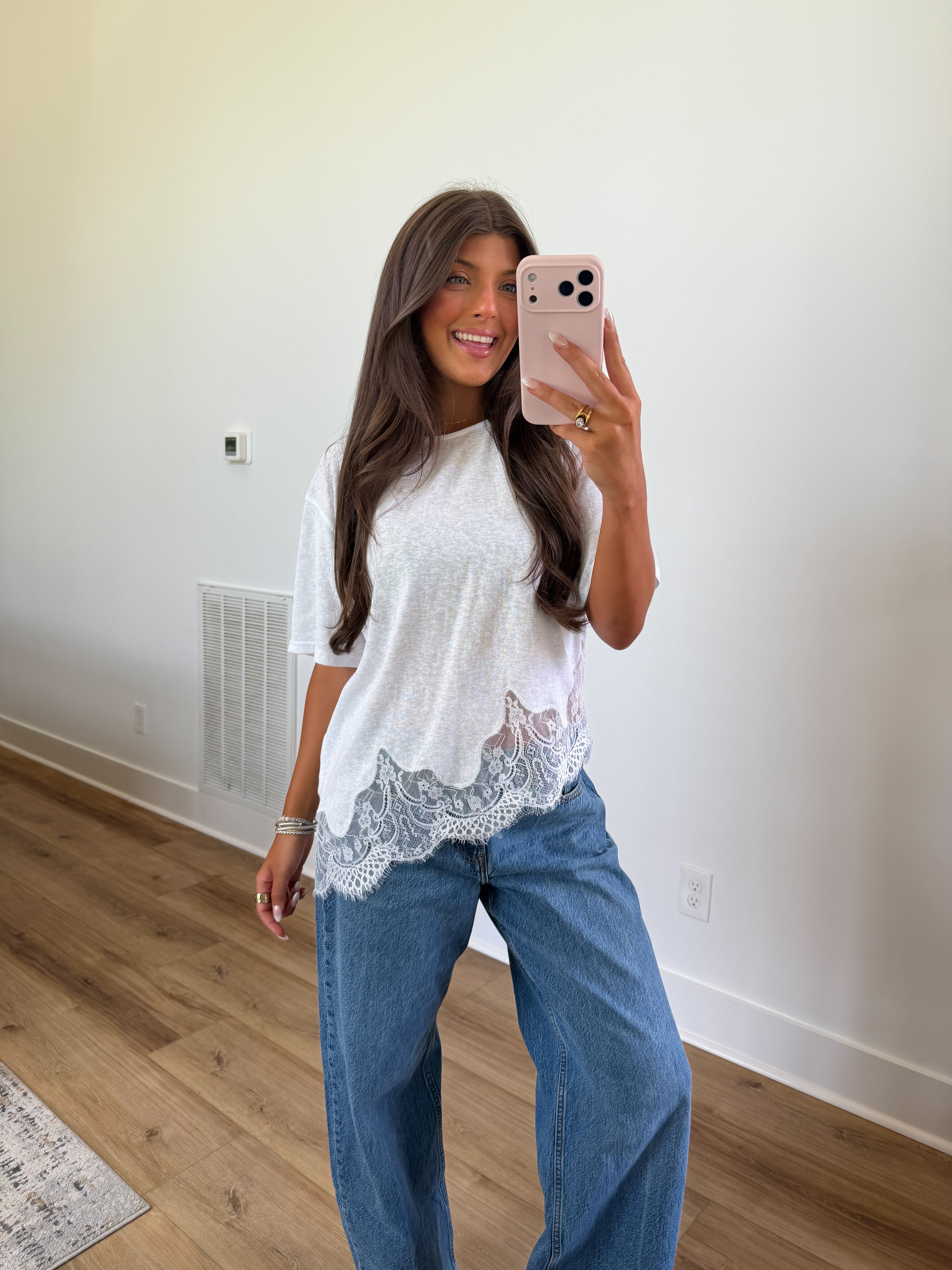 Margot Lace Tee (White)