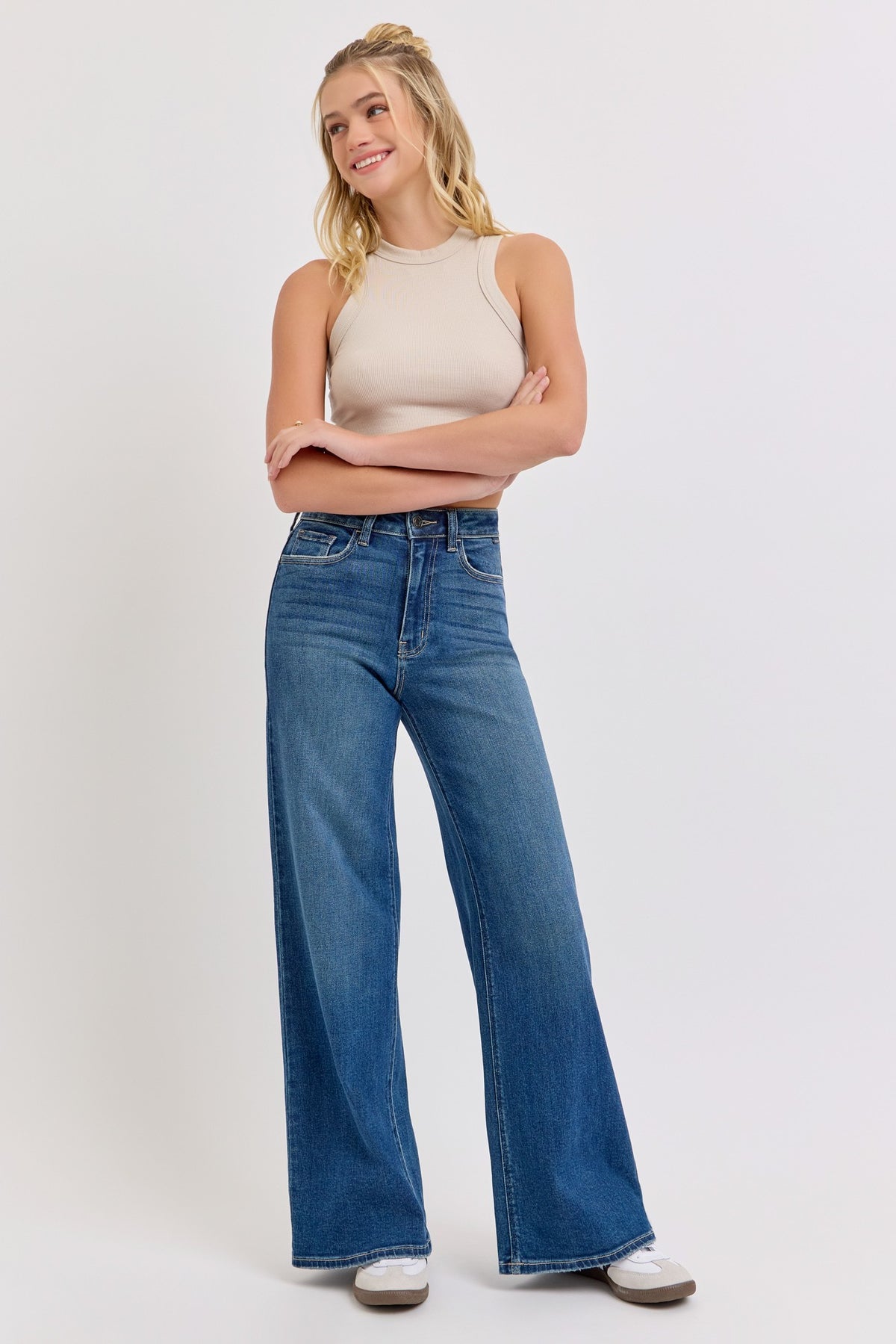 High Rise Wide Leg Jeans (PRE-ORDER (1-2 weeks)/ Restock)