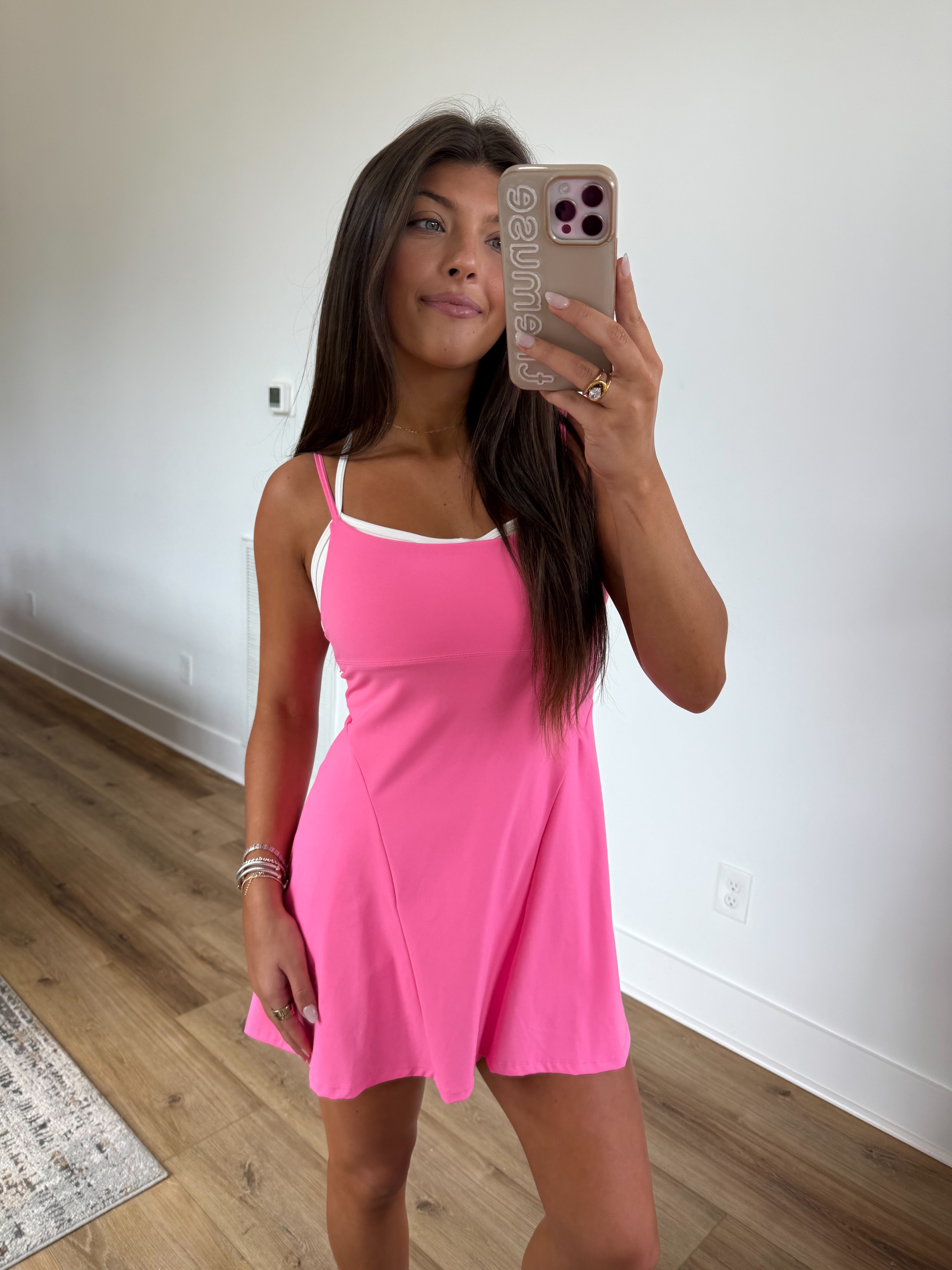 Hot Pink Double Lined Dress