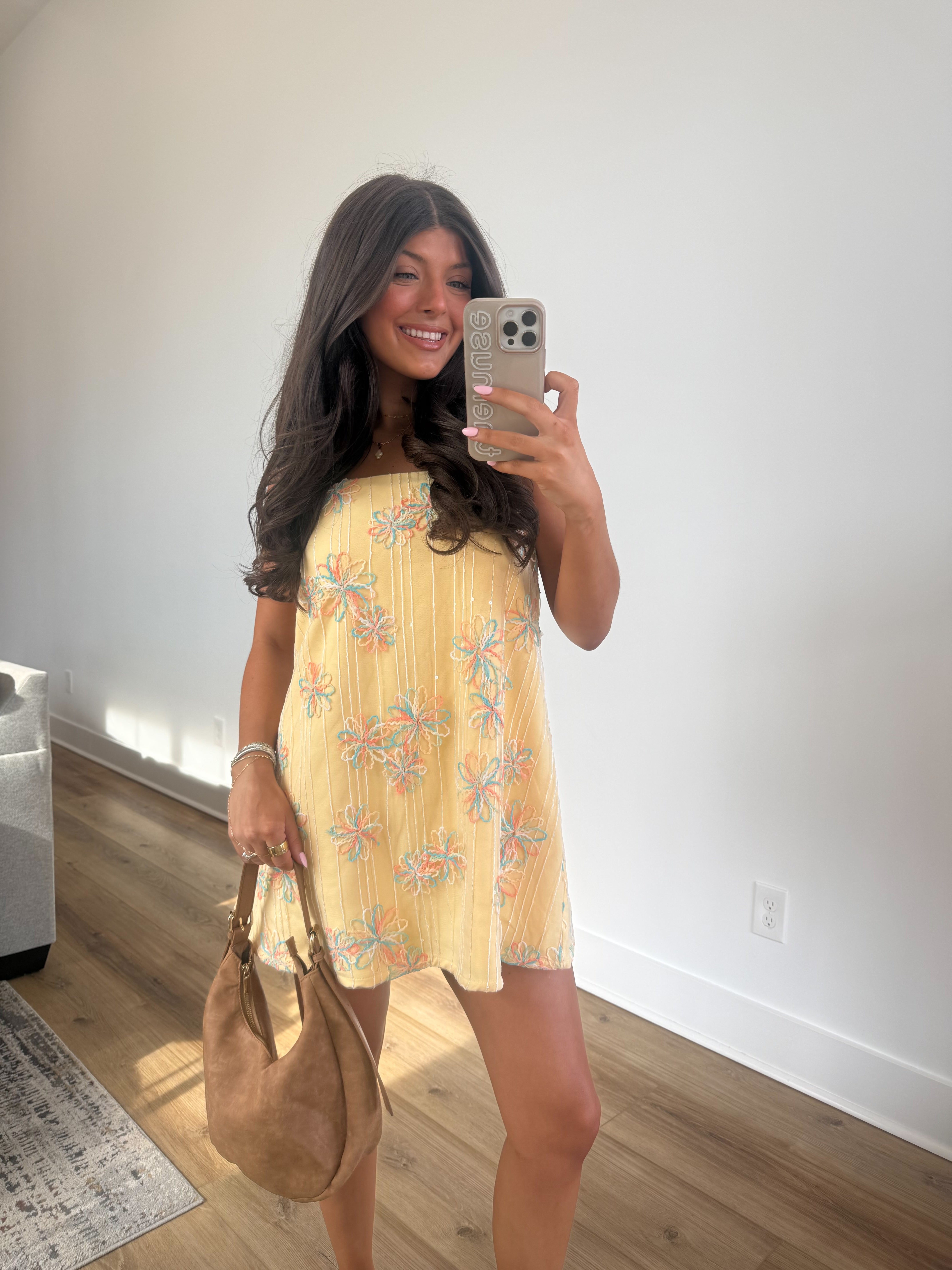 Spring Fling Babydoll Dress (Yellow)(Restock)