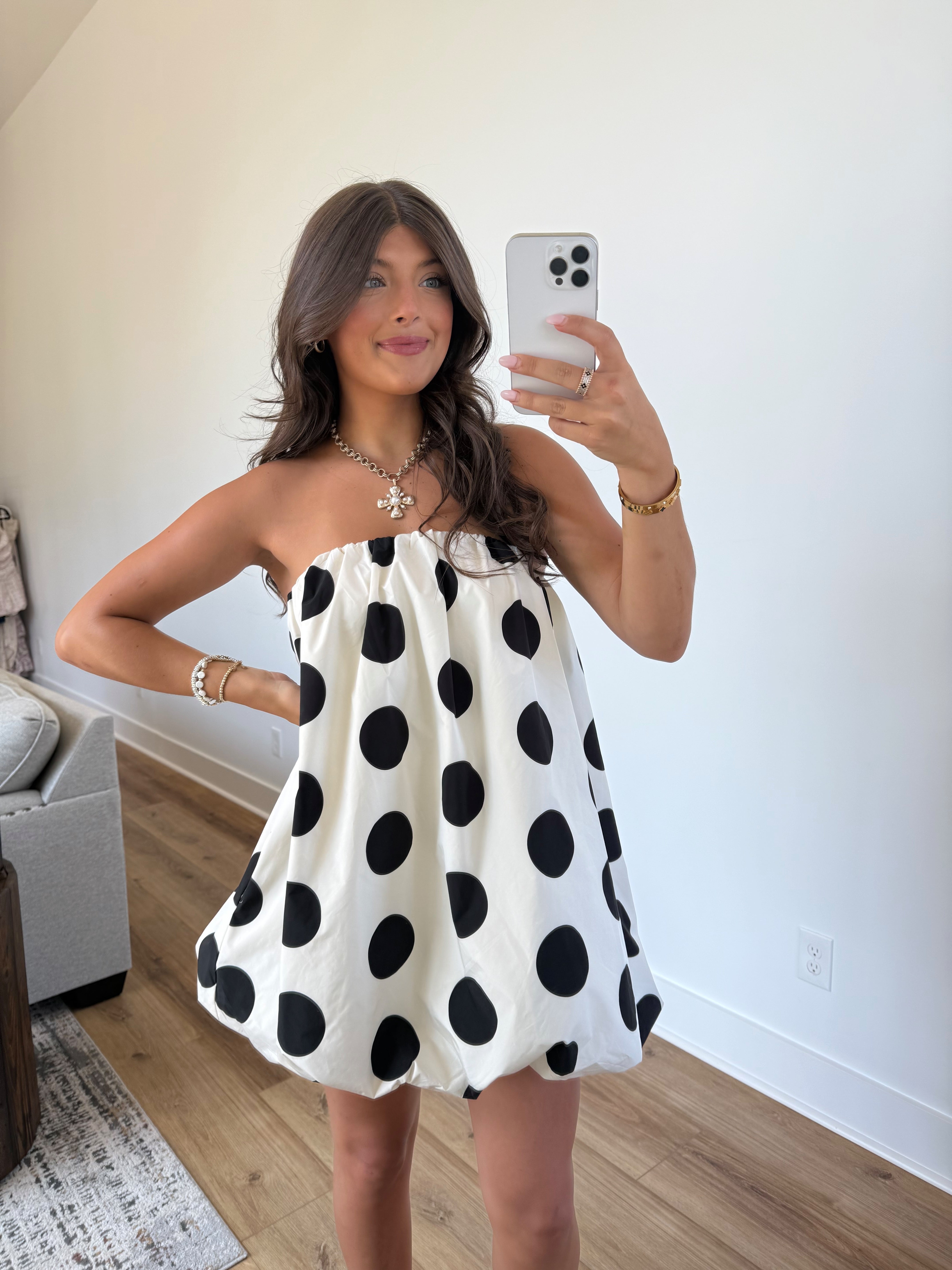 Clara Bubble Dress (Black/White)