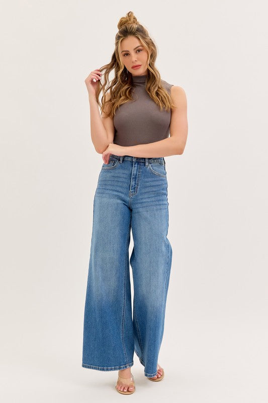 High Rise Wide Leg Jeans