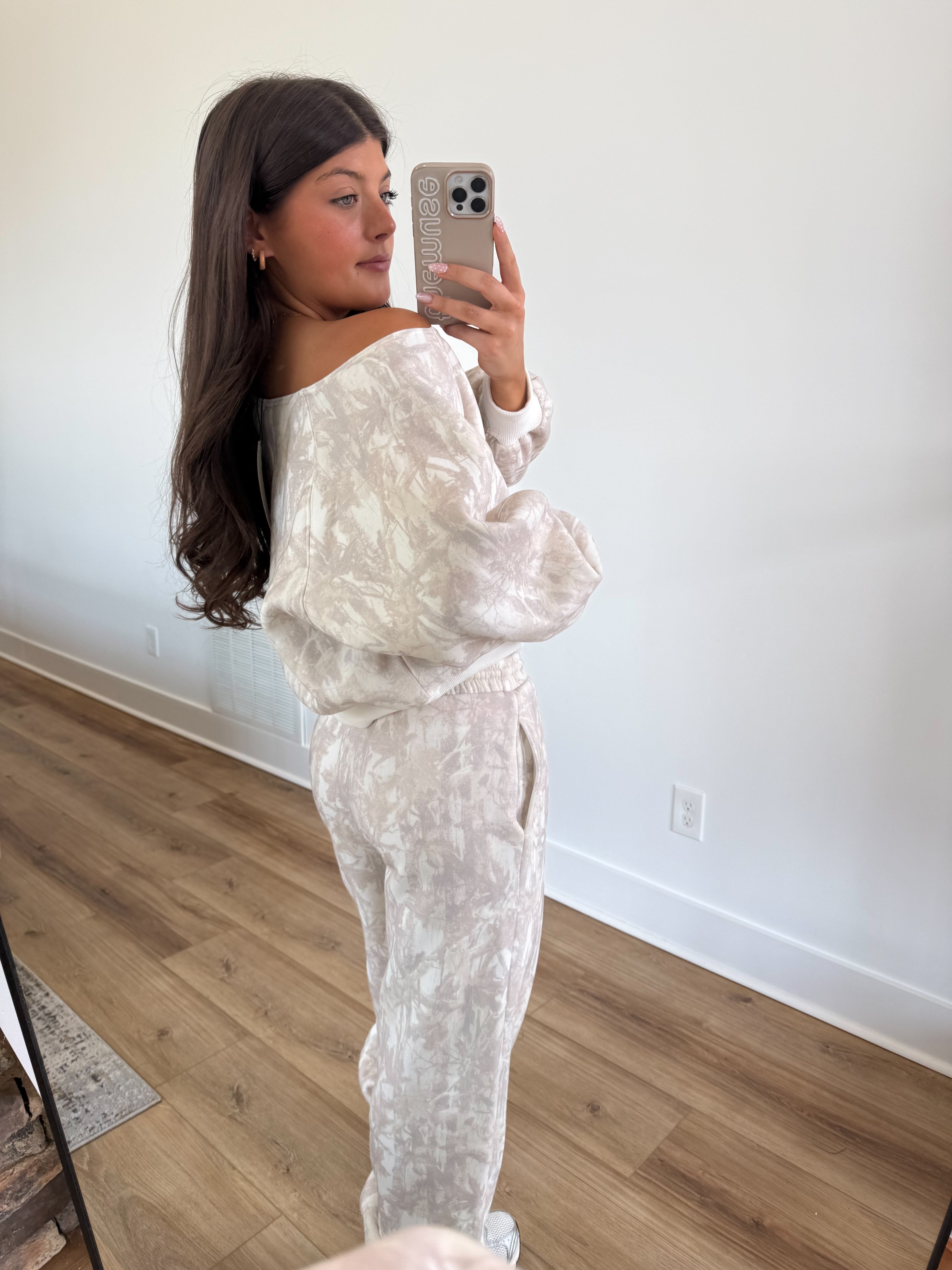 Camo Off The Shoulder SweatSet (Restock)