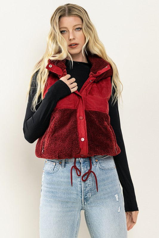 Maroon Fleece Vest
