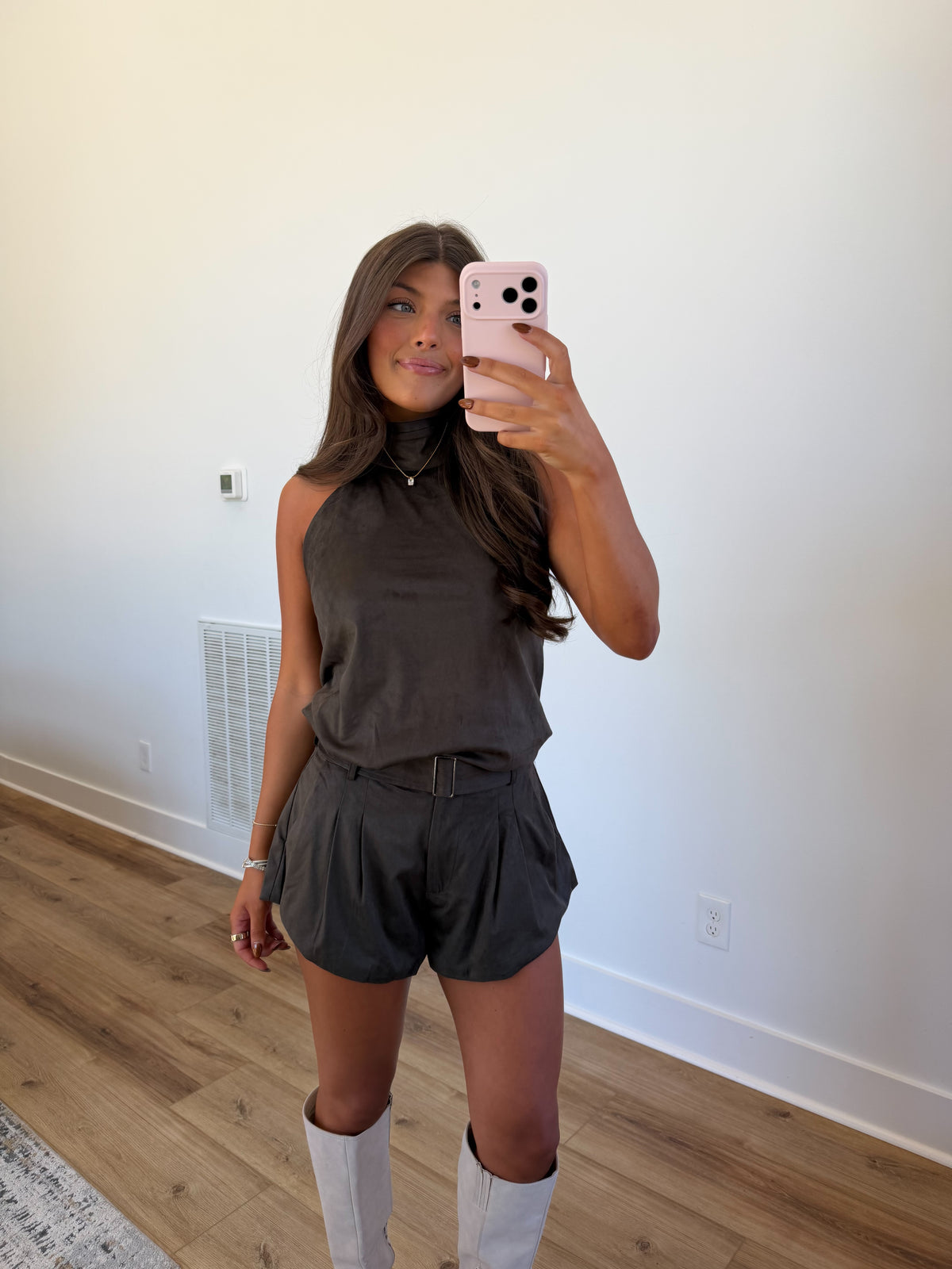 Mckenna Suede Shorts Set