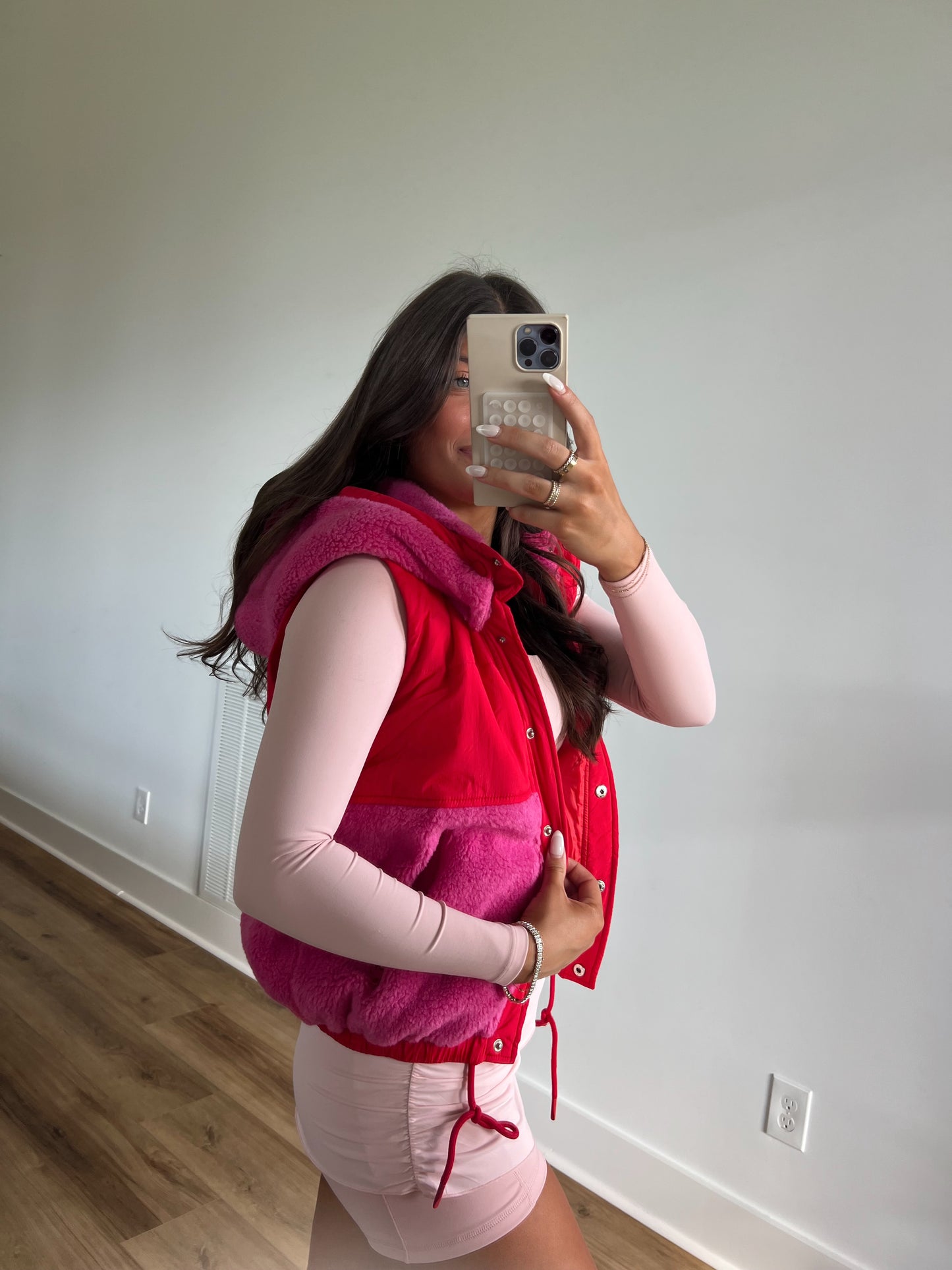 Pink/Red Fleece Vest