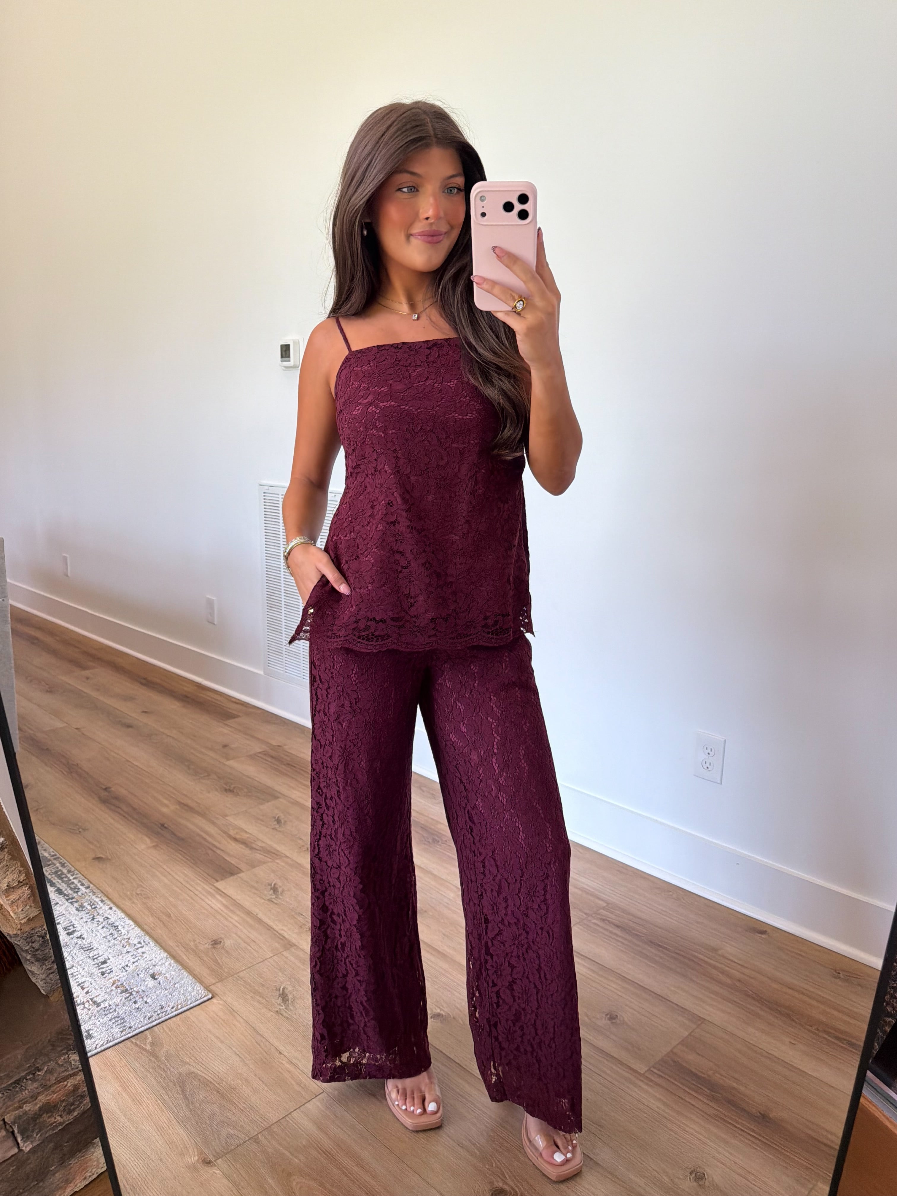 Out For Wine Lace Set